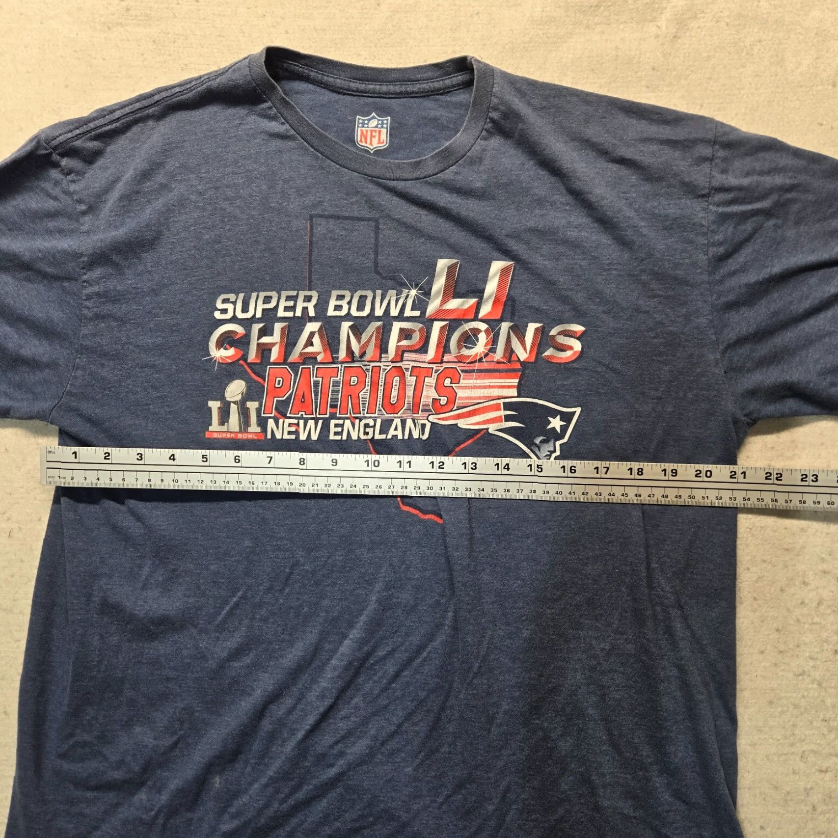 NFL New England Patriots NFL Tee Shirt Adult XL Blue Logo Shirt Football 90s Dynasty Mens Size US XL / EU 56 / 4 - 4 Thumbnail