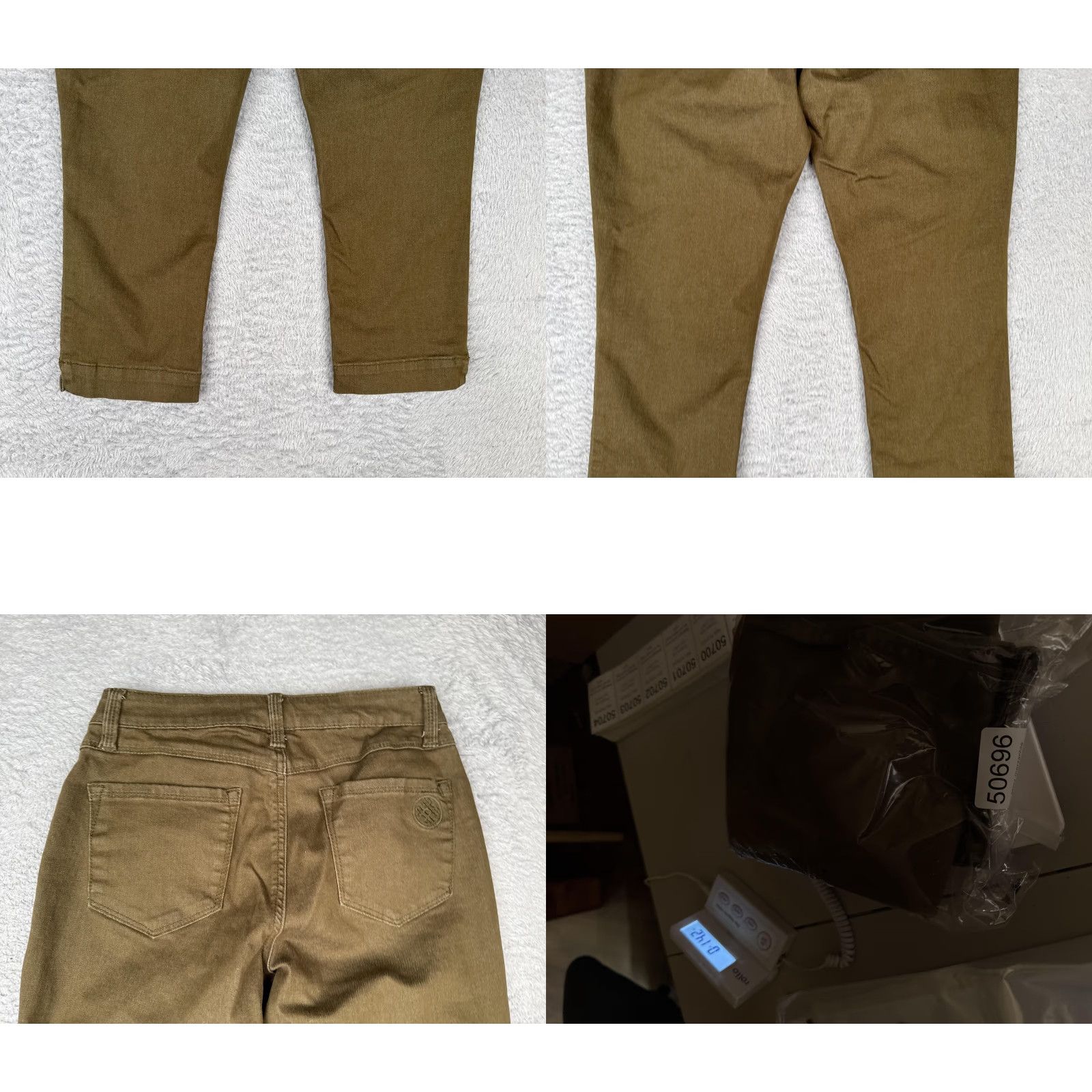 Vintage Laurie Felt Pants Womens XS Capri Brown Silky Stretch Technology Pockets Zip Button Straight Leg 21in Inseam Casual City Vintage No N/A Size 26" / US 2 / IT 38 - 10 Thumbnail