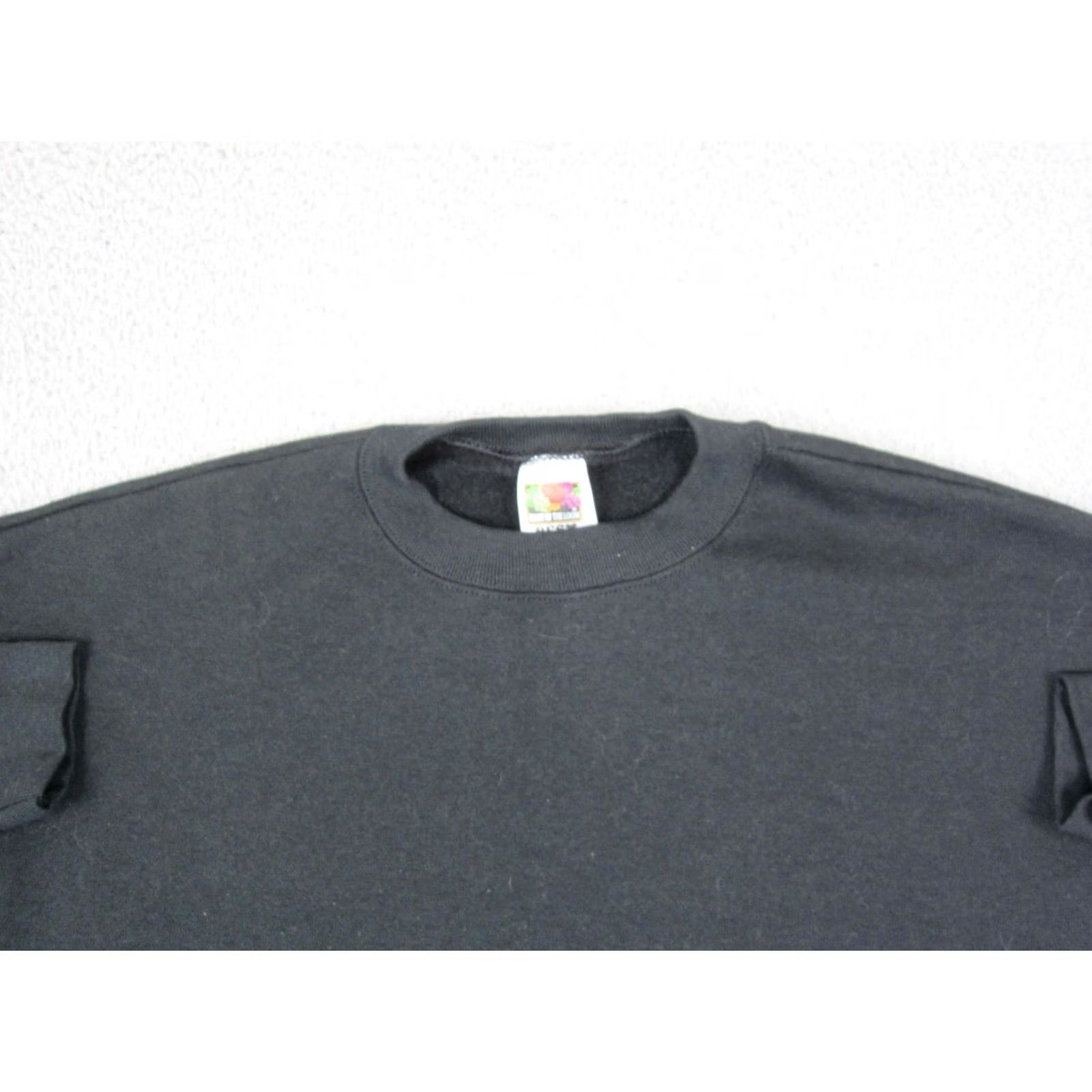 Fruit Of The Loom VINTAGE Fruit of the Loom Sweatshirt Adult XL Black Blank 90s Mens Pullover Size US XL / EU 56 / 4 - 2 Thumbnail