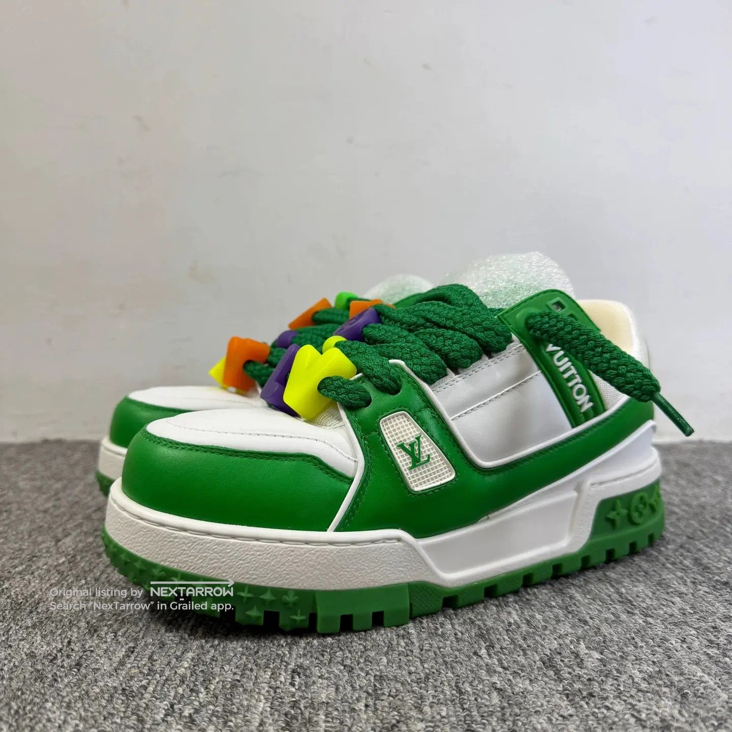 Louis Vuitton Lv White Green Pikachu Trainer 6 (40), Men's