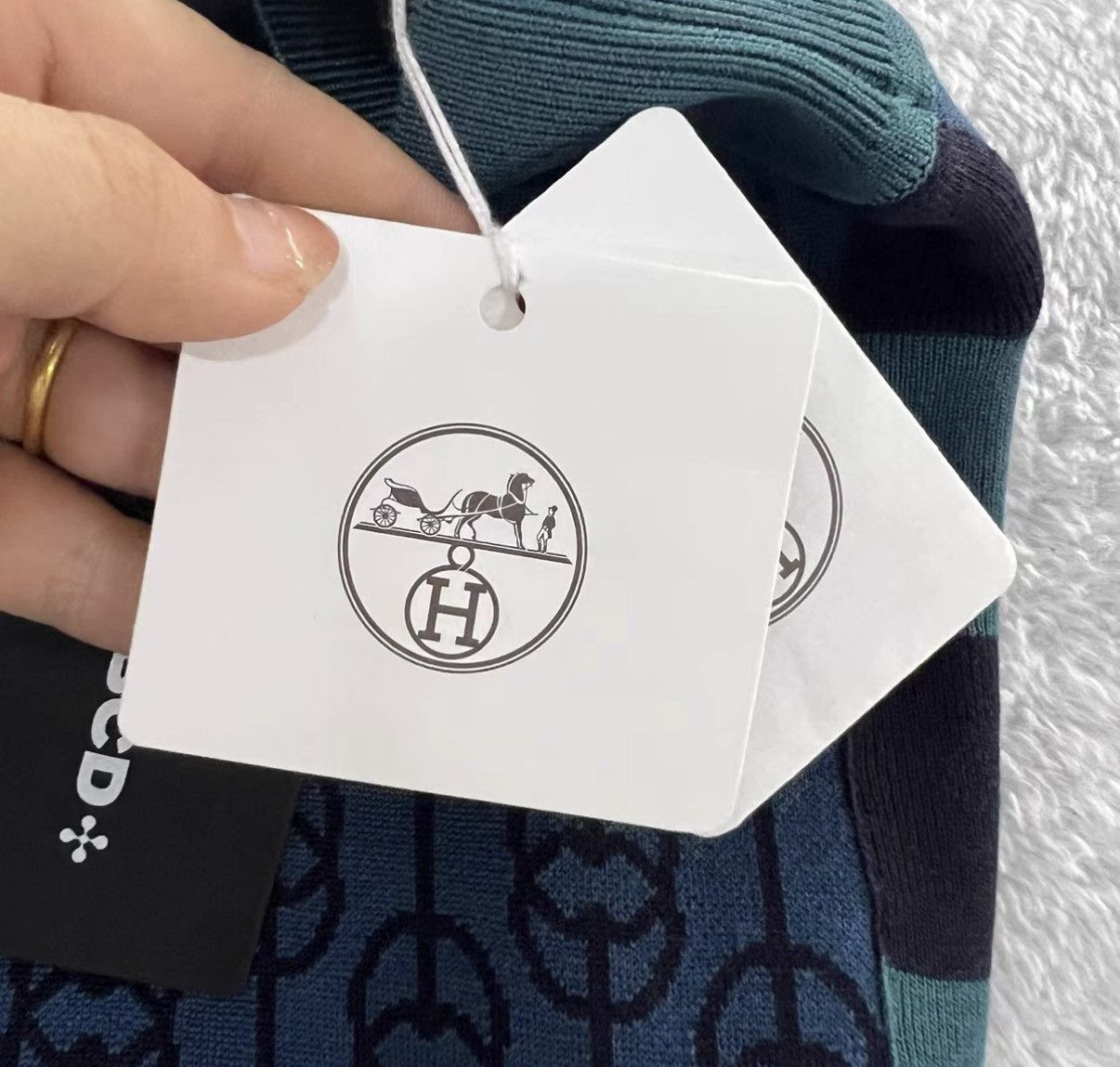 Hermes Hermès Blue Pattern All-over Print Knit Sweatpants J41 Size 24" / US 00 / IT 34 - 5 Thumbnail