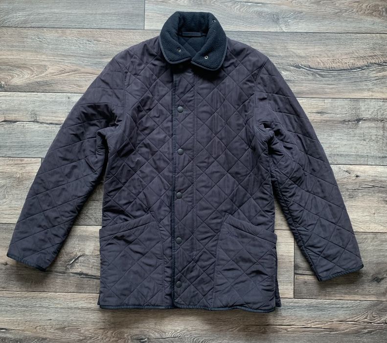 Barbour microfibre polarquilt clearance jacket navy