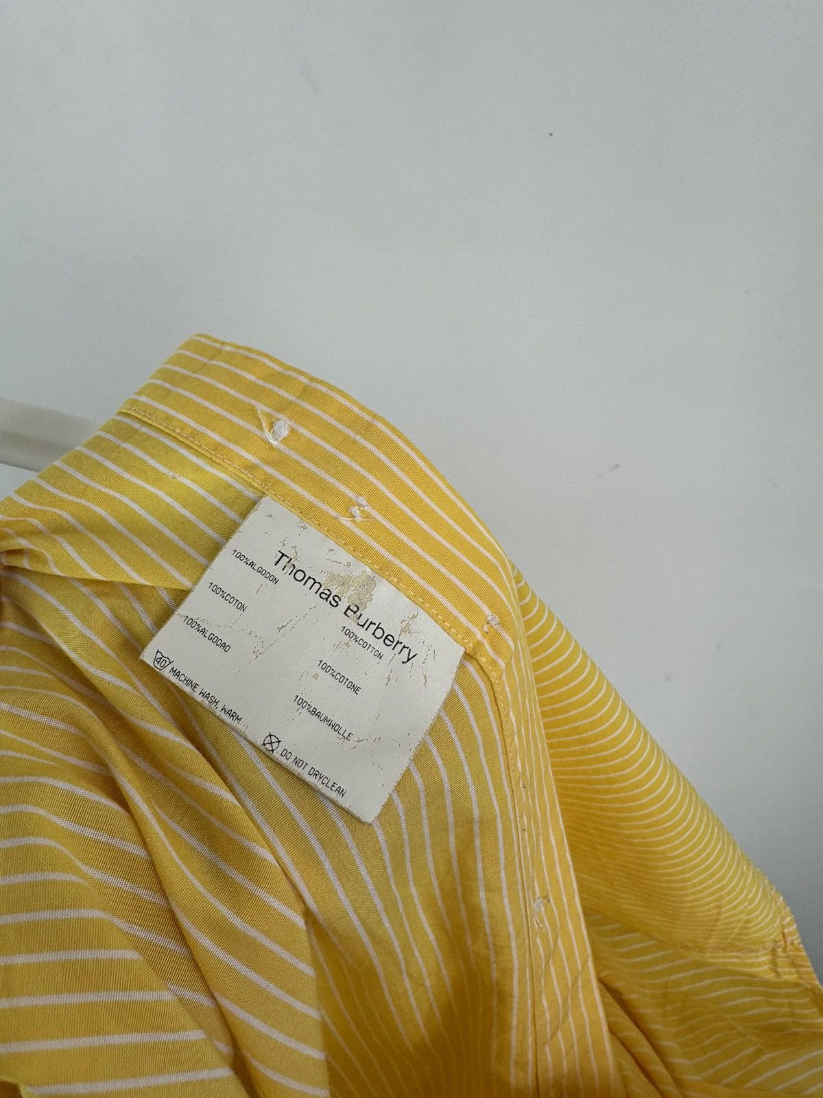 Burberry × Vintage Vintage Thomas Burberry Striped Long Sleeve Shirt Size US L / EU 52-54 / 3 - 5 Thumbnail