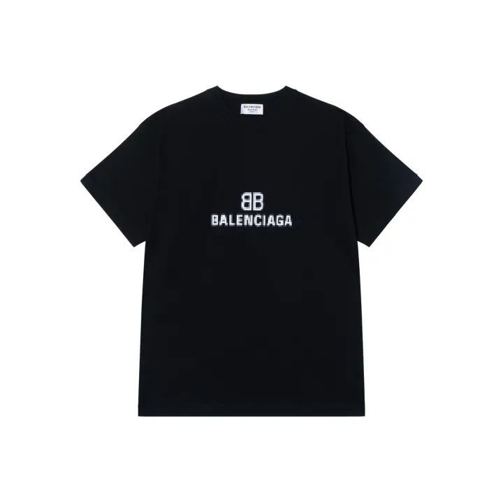 Balenciaga Balenciaga Black Logo Oversized Short Sleeve T-Shirt 0079 Size XS / US 0-2 / IT 36-38 - 1 Thumbnail