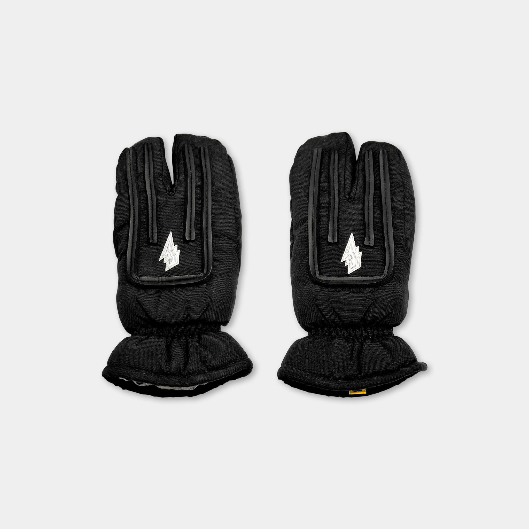Walter Van Beirendonck Walter Van Beirendonck 2000's Tabi Leather Gloves Black Size ONE SIZE - 1 Thumbnail