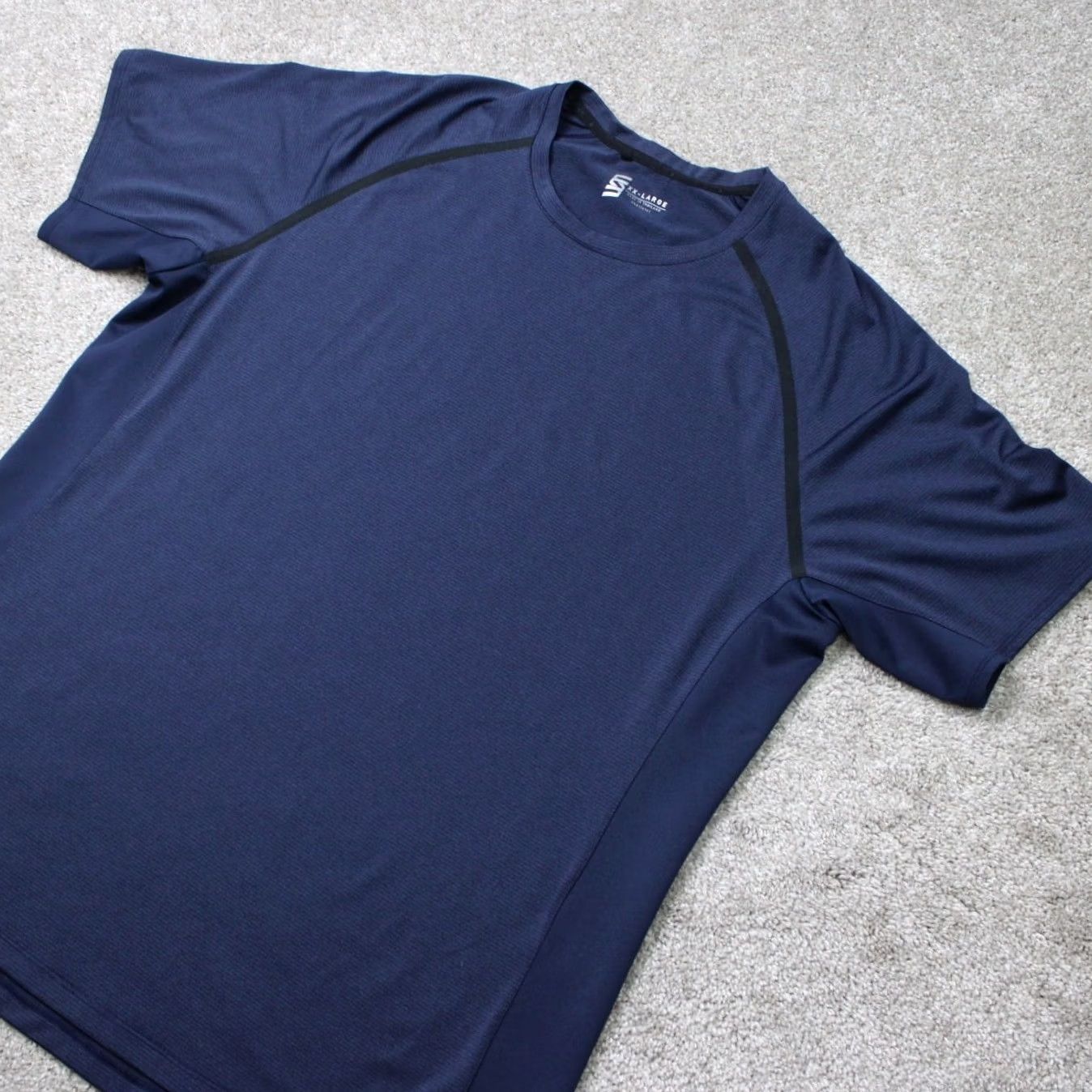 Skin Second Skin Shirt Mens 2XL XXL Blue Fitted Short Sleeve Crew Neck 92% Polyester 8% Spandex Size US XXL / EU 58 / 5 - 2 Thumbnail