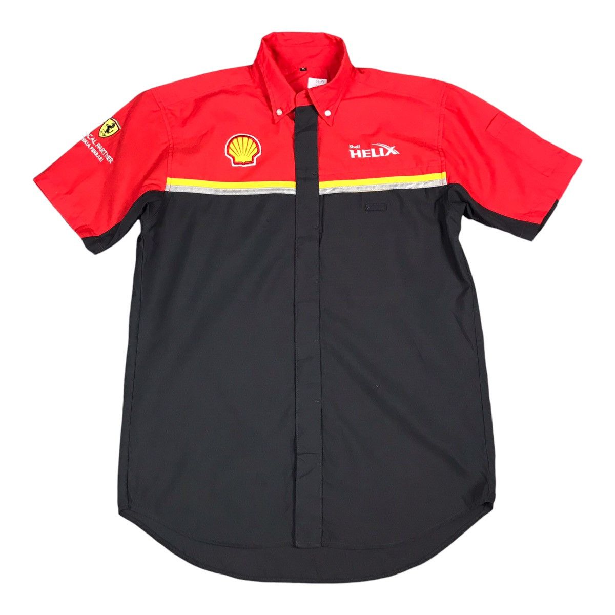 Japanese Brand Shell Helix x Ferrari button up shirt oil brand japan Size US M / EU 48-50 / 2 - 1 Thumbnail