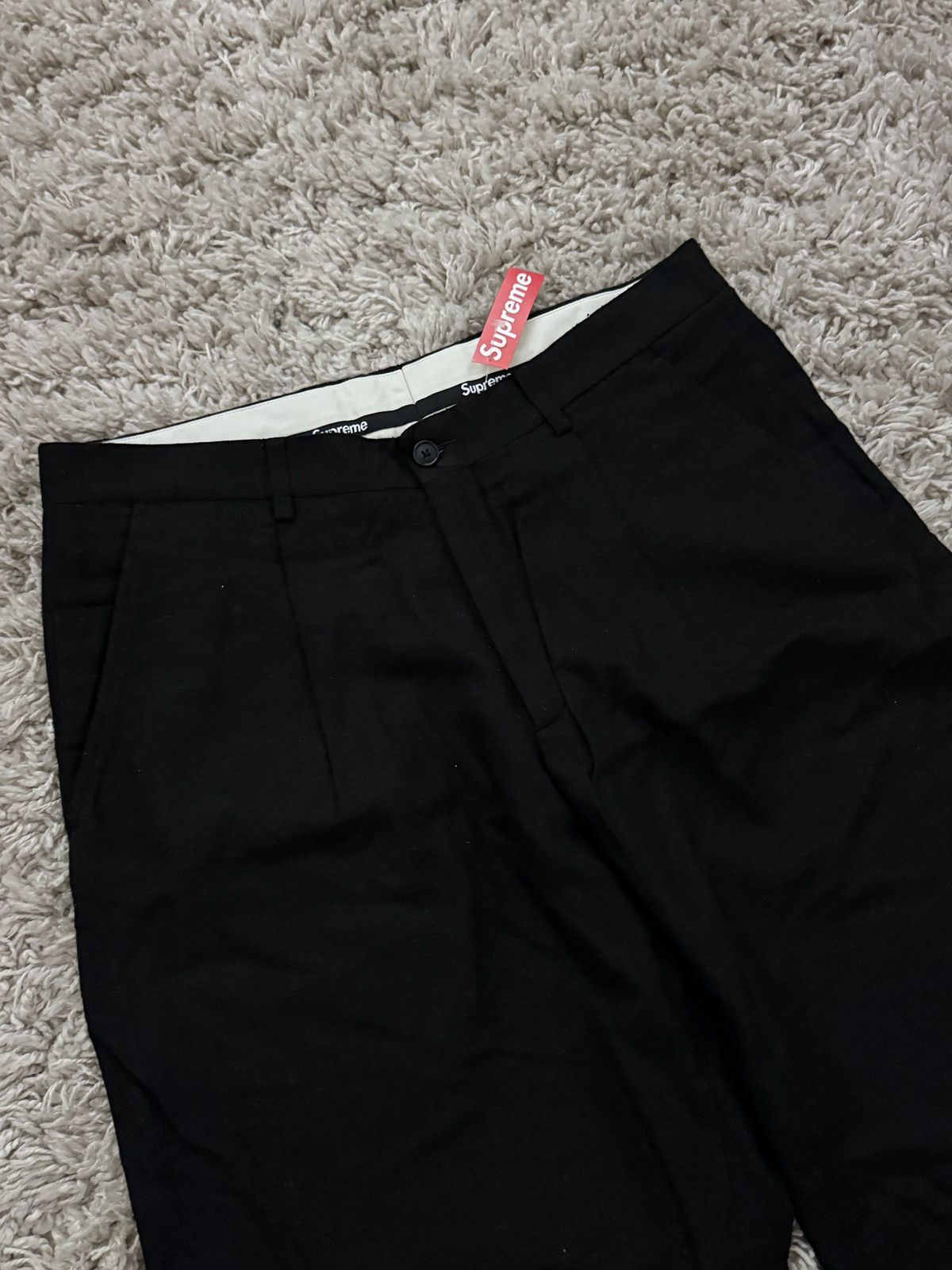Supreme Pleated Trousers Black 32