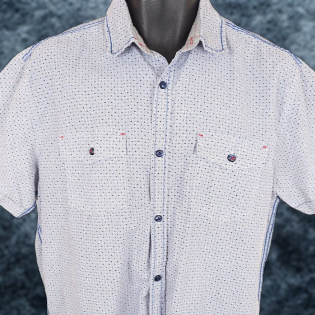 Gloverall Tranquility Mayhem Shirt Mens Size Large Blue Geometric All Over Print Size US L / EU 52-54 / 3 - 1 Thumbnail