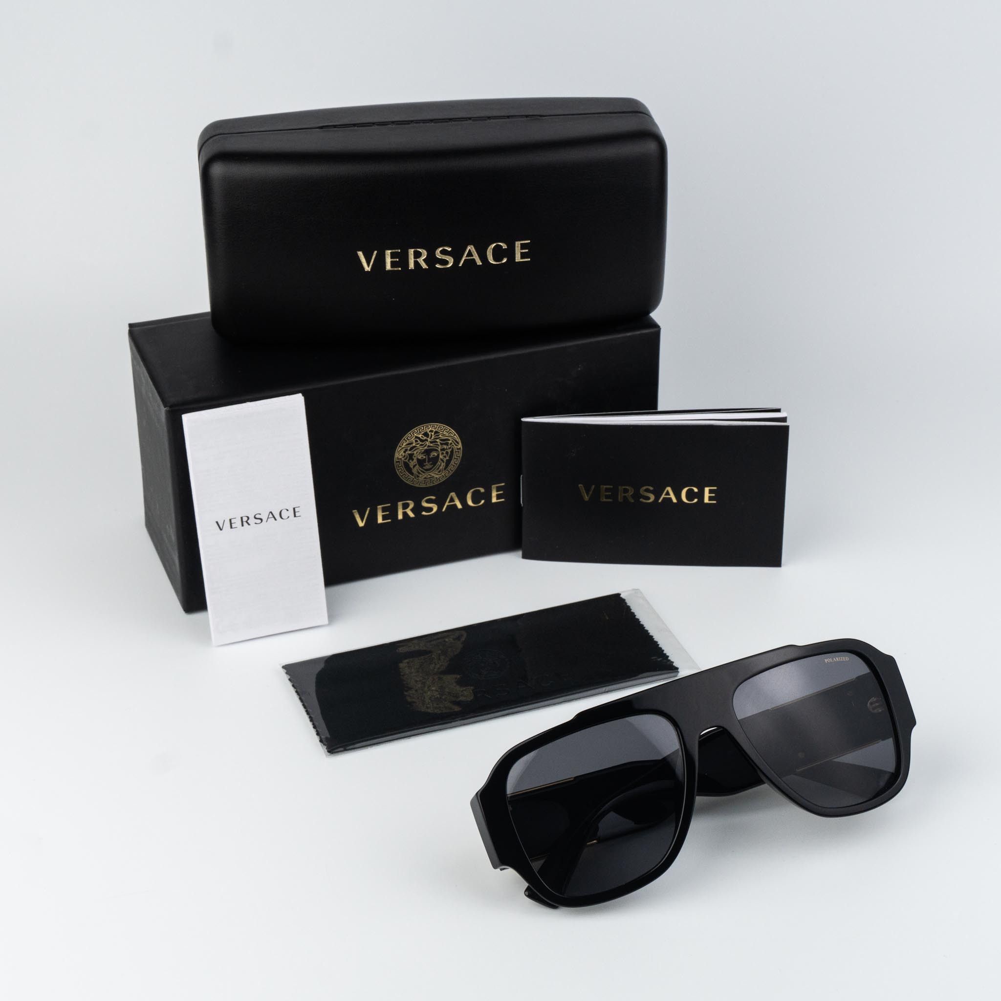 Versace Versace Men Sunglasses Pilot VE4439 GB1/87 NEW AUTHENTIC Size ONE SIZE - 9 Thumbnail