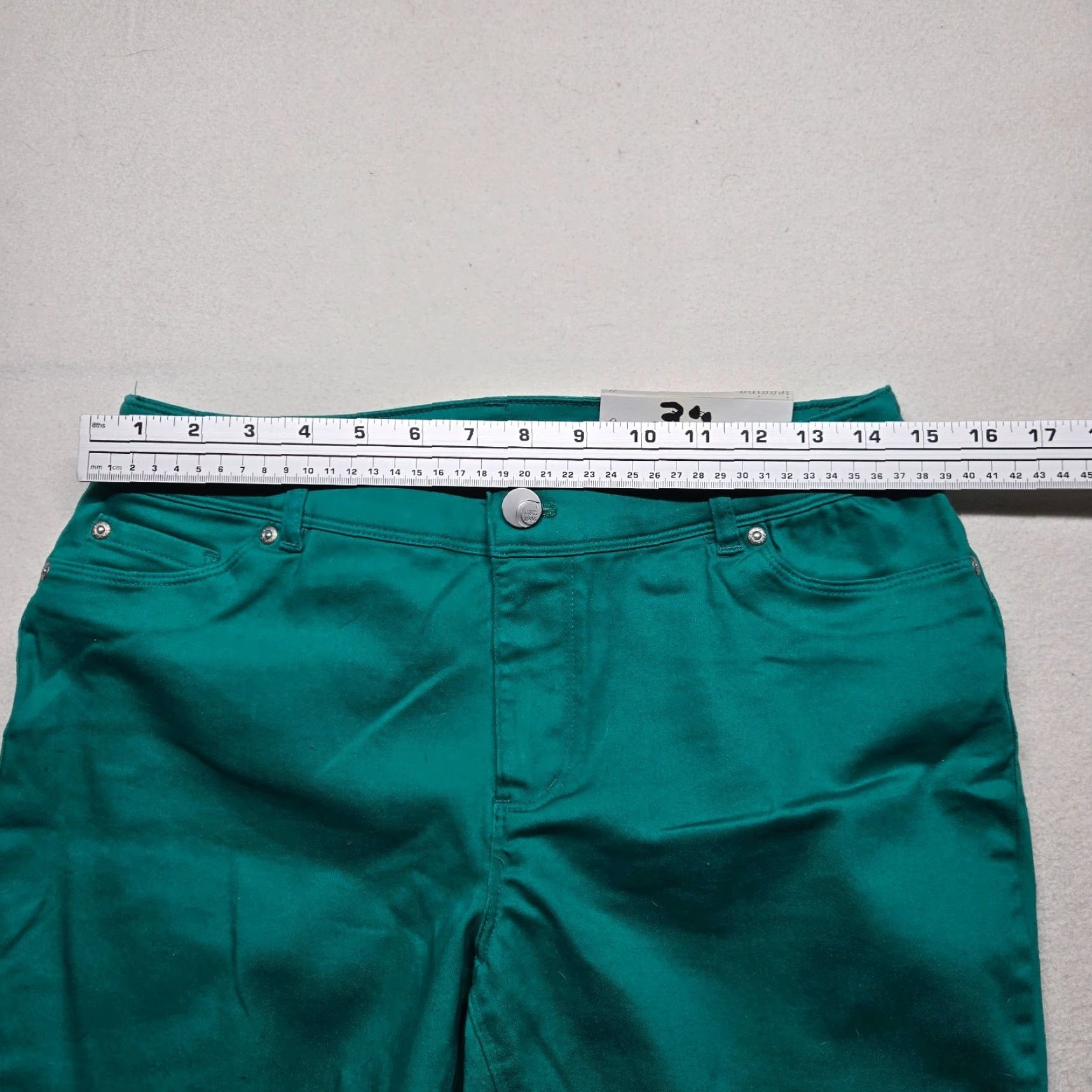 Vintage Cato Womens Pants Mid-Rise Slim Fit Chino Stretch Cotton Blue Size 8 Casual Business Travel Size 30" / US 8 / IT 44 - 5 Thumbnail