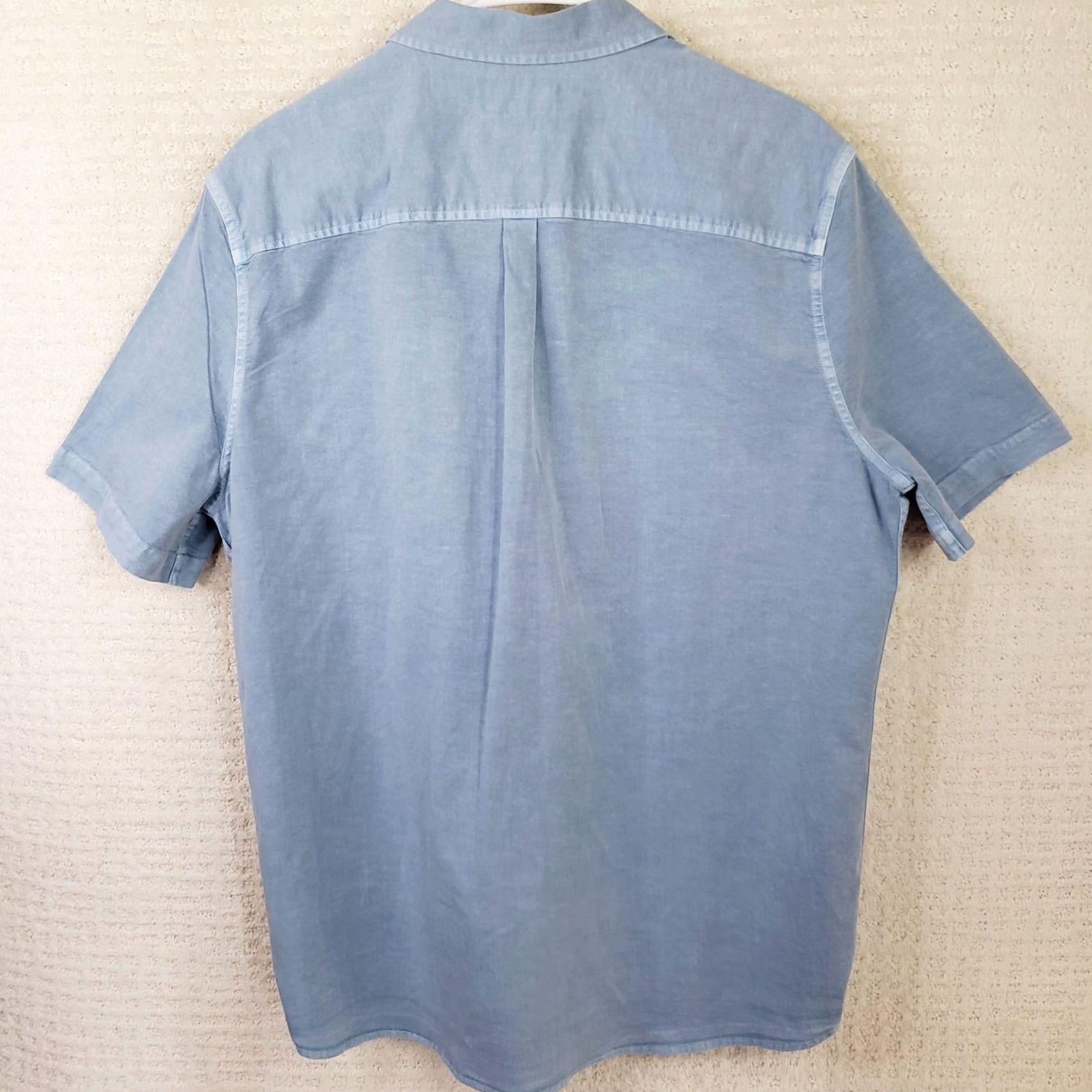 Southern Tide Southern Tide Men L Blue Cotton-Hemp Shirt Short Sleeve Button-Up Size US L / EU 52-54 / 3 - 6 Thumbnail