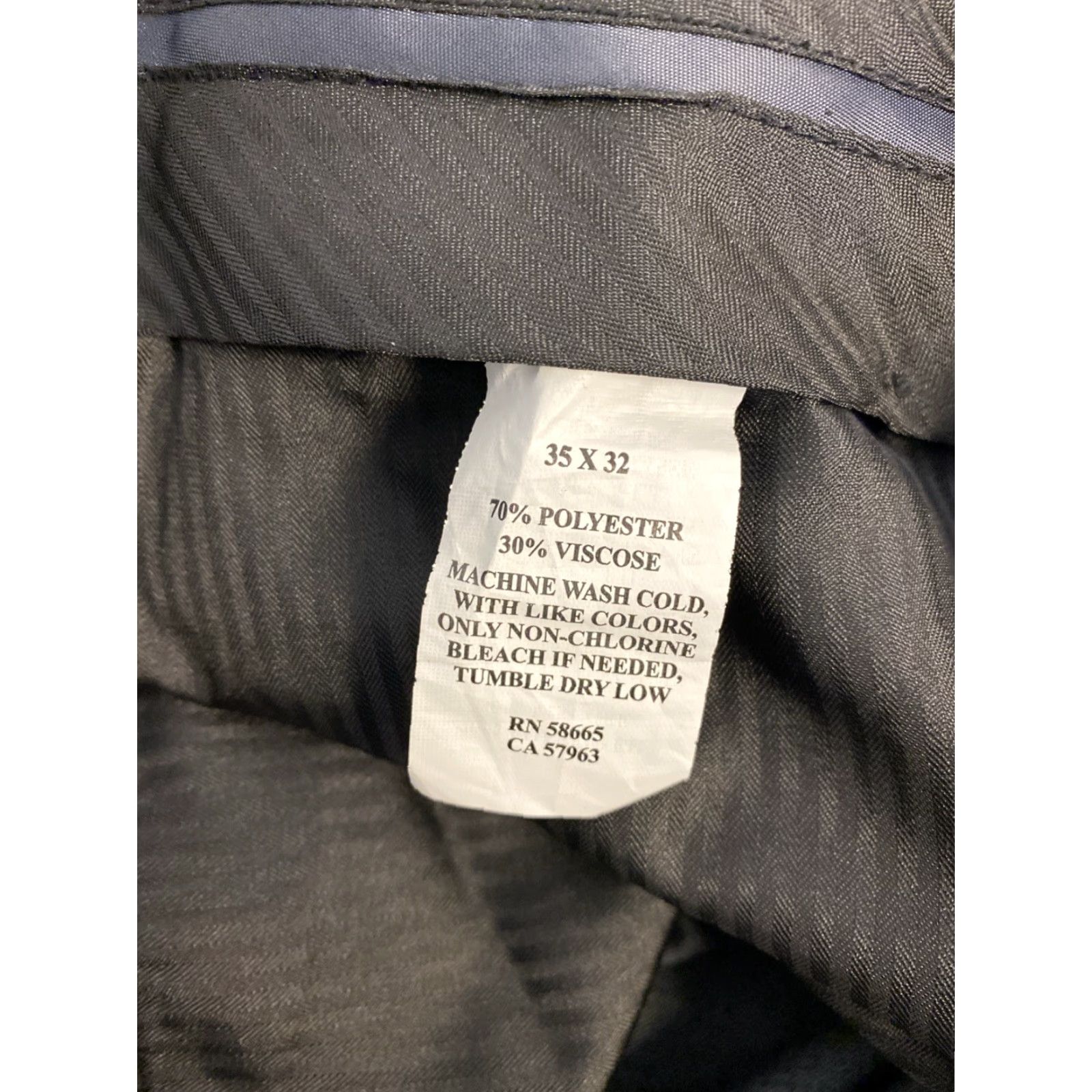 Nordstrom Nordstrom Dress Pants Mens 35x32 Gray Regular Fit Casual Trим? Size US 35 - 7 Thumbnail