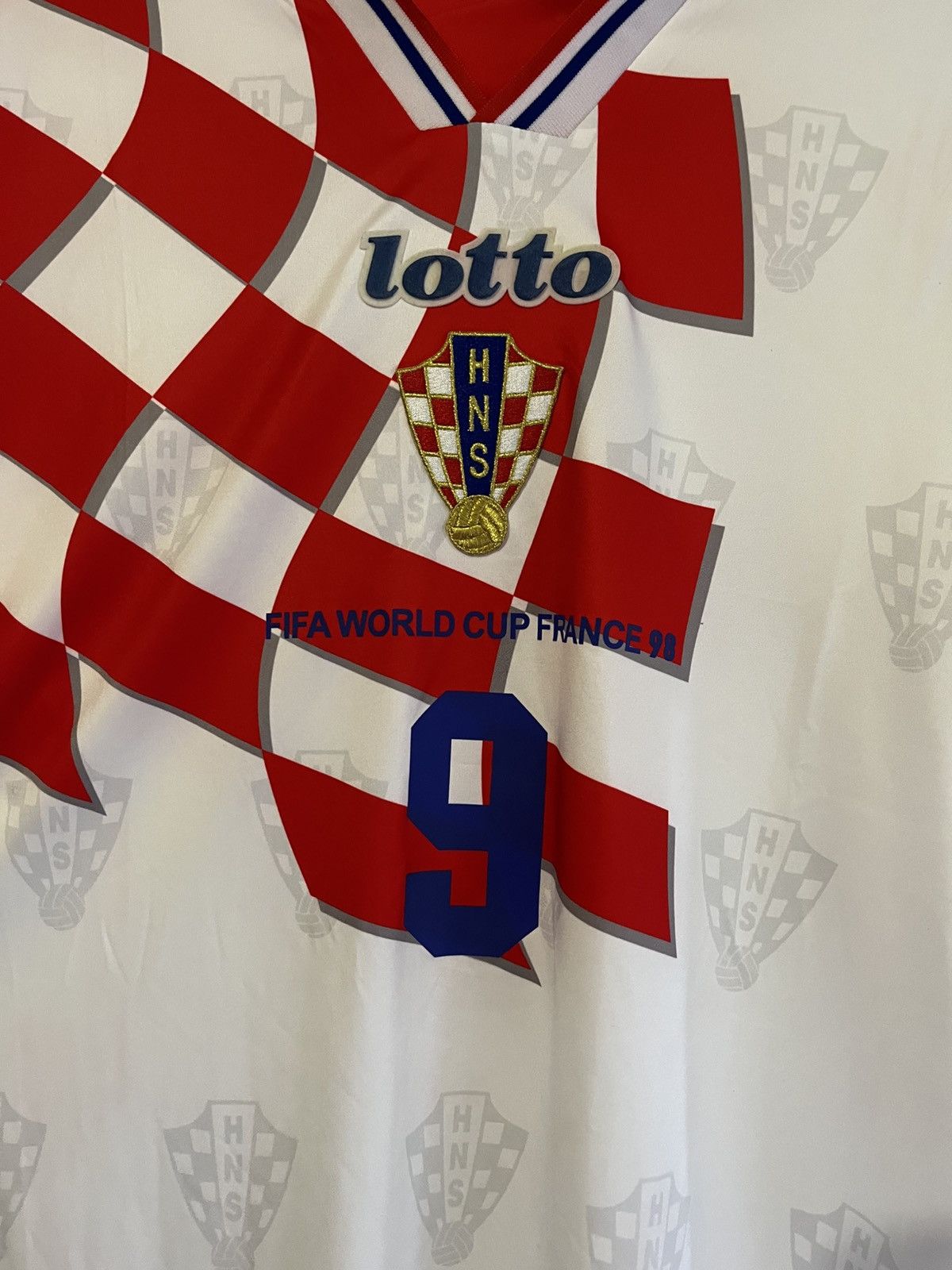 Lotto Sport RARE🔥 1998 Lotto Croatia Away Soccer Jersey Suker Vintage Size US XL / EU 56 / 4 - 3 Thumbnail