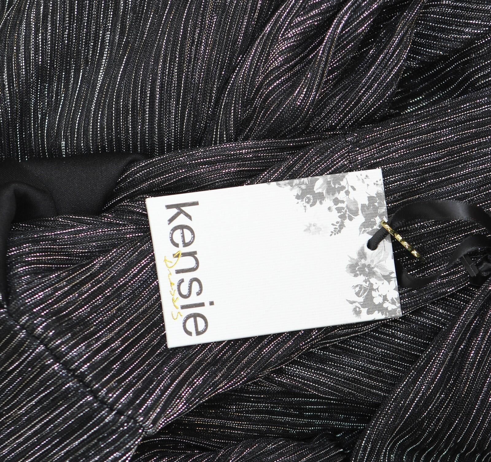 Other Nwt Kensie Ruffled Faux-wrap Midi Dress Gunmetal Black 14 Size XL / US 12-14 / IT 48-50 - 4 Thumbnail