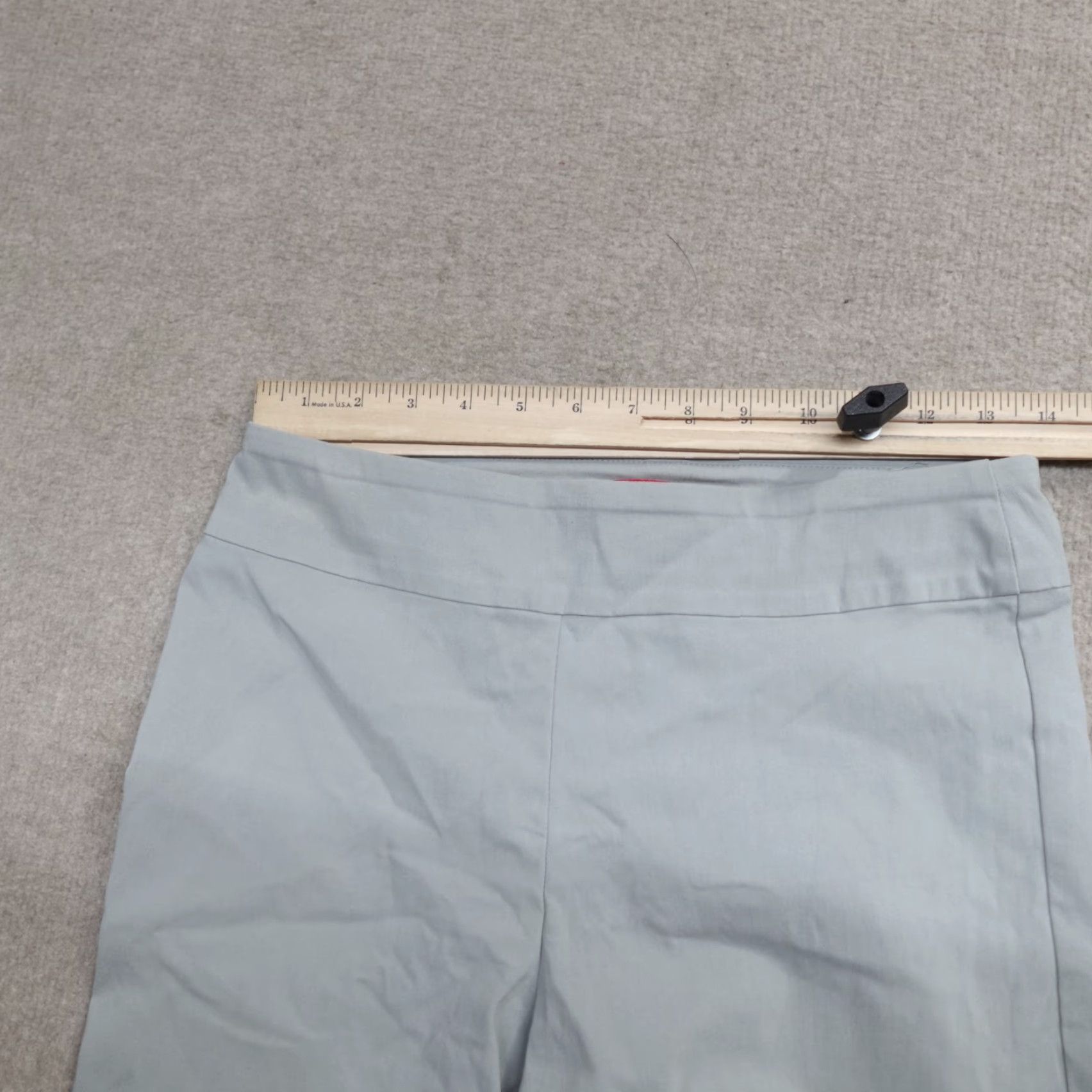 Vintage Krazy Larry Womens Pants 6 Gray Solid Ponte Pull On Dress Pants Straight Leg 27in Inseam Regular Fit - Mens? (Note: gender specified as Women) Size 28" / US 6 / IT 42 - 6 Thumbnail