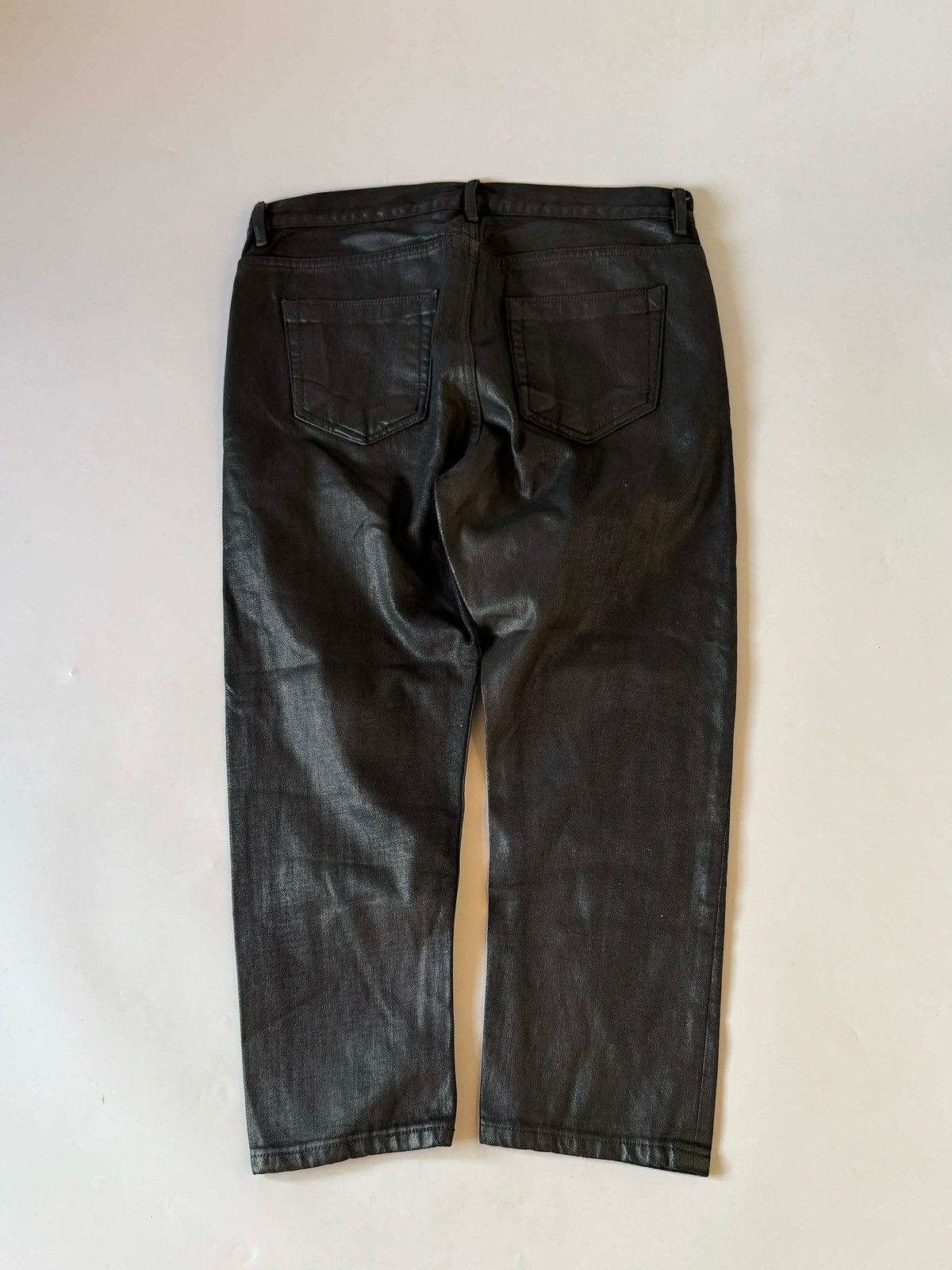 Rick Owens Rick Owens Black Waxed Cropped Pants Size US 32 / EU 48 - 3 Thumbnail