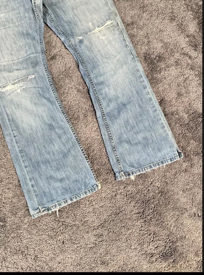 Levi's × Levi's Vintage Clothing × Vintage Levis 527 Slim Bootcut Vintage Distressed Denim Patch Boro Size US 33 - 2 Thumbnail