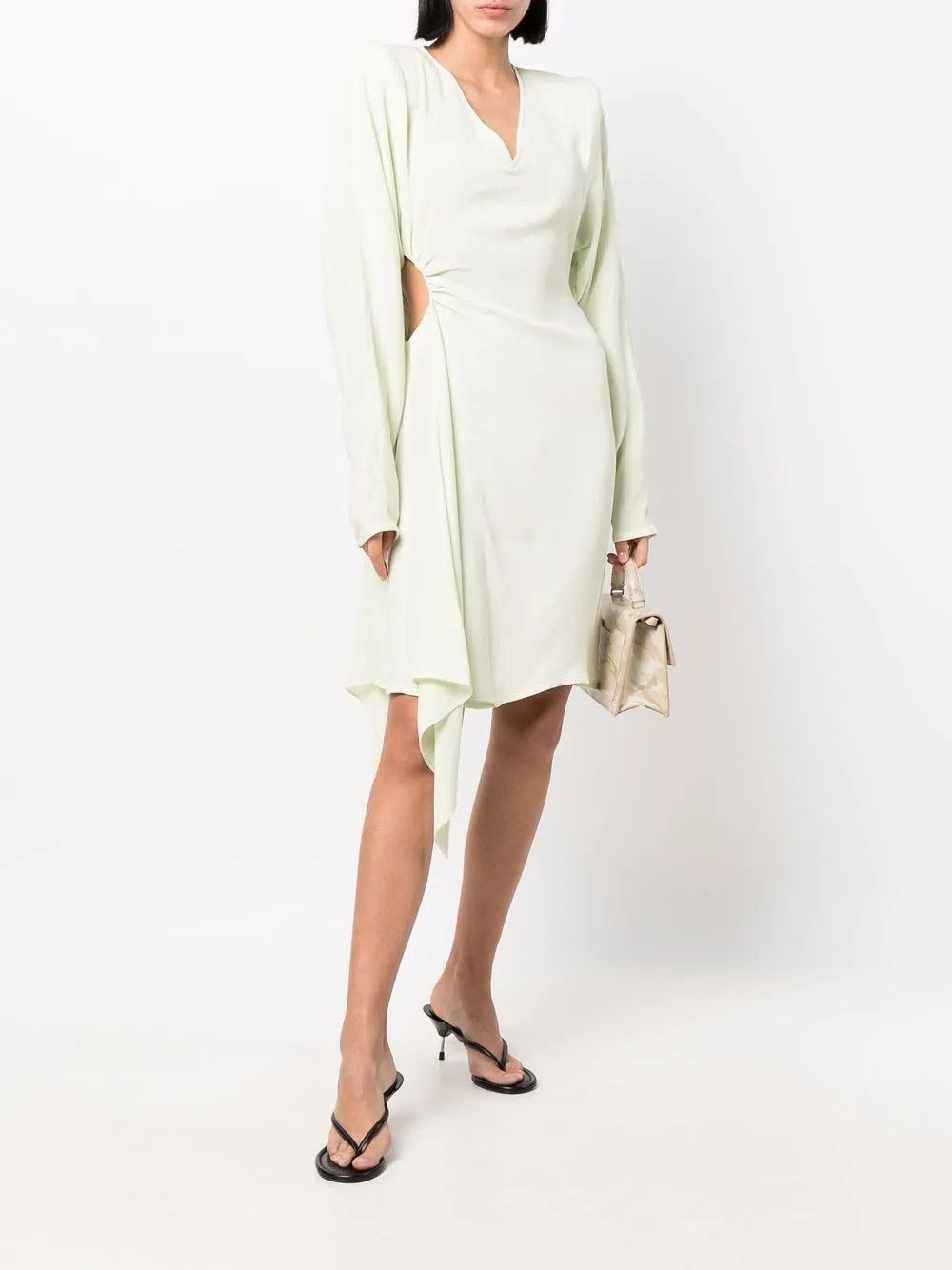 Off-White o1y1125 Mini Dress in Light Green Size M / US 6-8 / IT 42-44 - 2 Thumbnail
