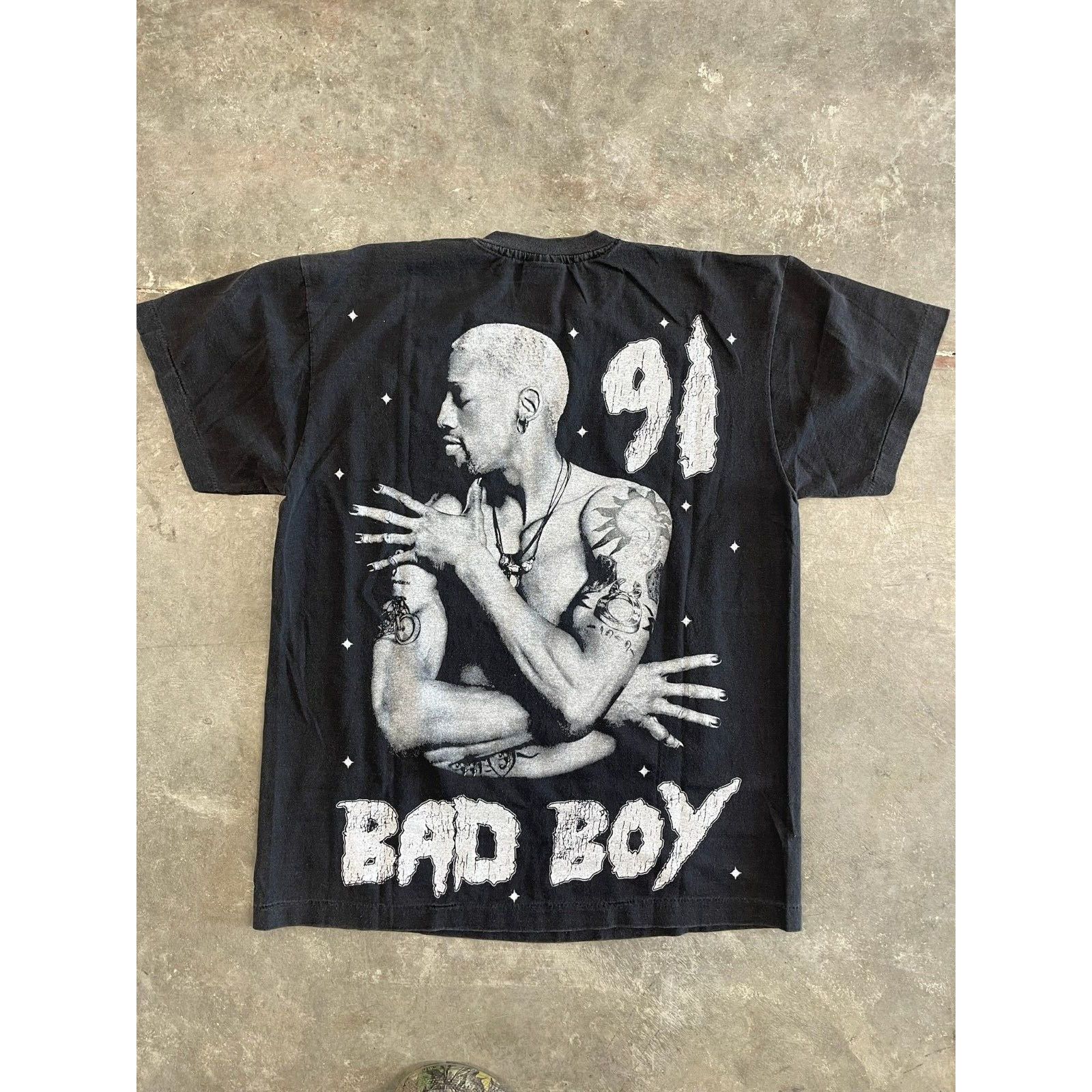 Other VTG 90S BOOTLEG TEES DENNIS RODMAN BADBOY BLACK SZ LARGE MEN Size US L / EU 52-54 / 3 - 2 Thumbnail