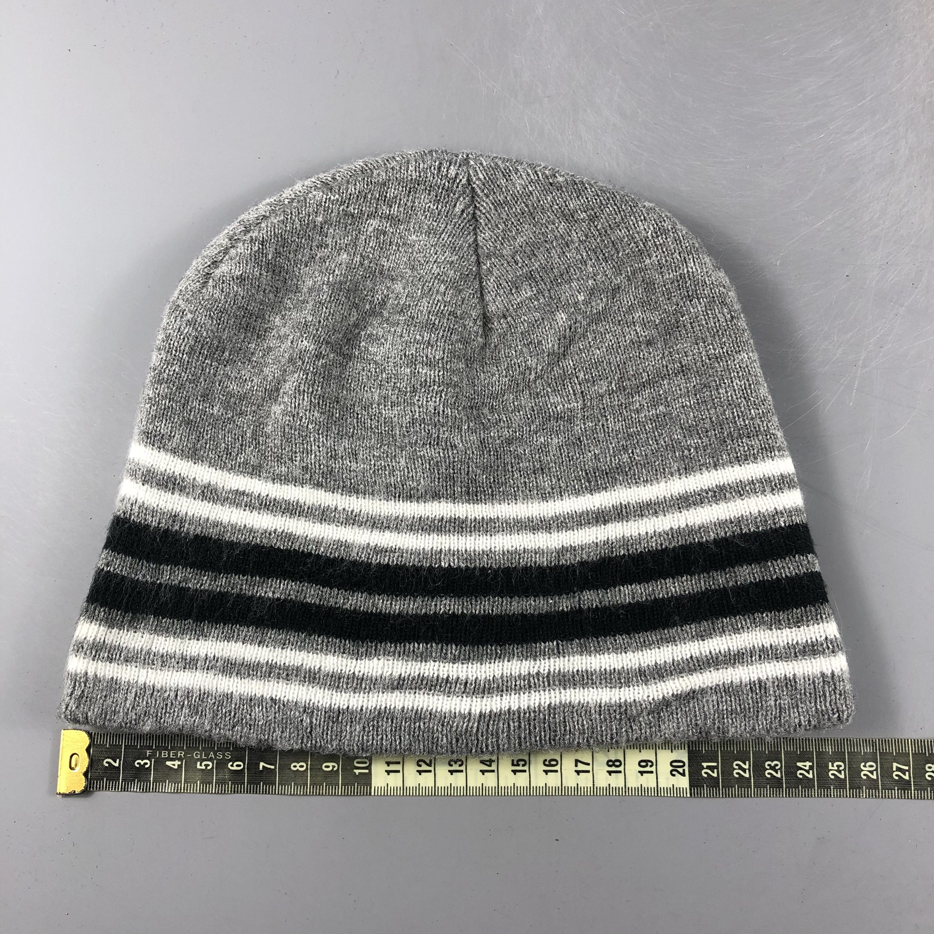 Other × Vintage Unknown Stripe Minimalist Beanie Snow Hat Snow Cap -D067 Size ONE SIZE - 3 Thumbnail
