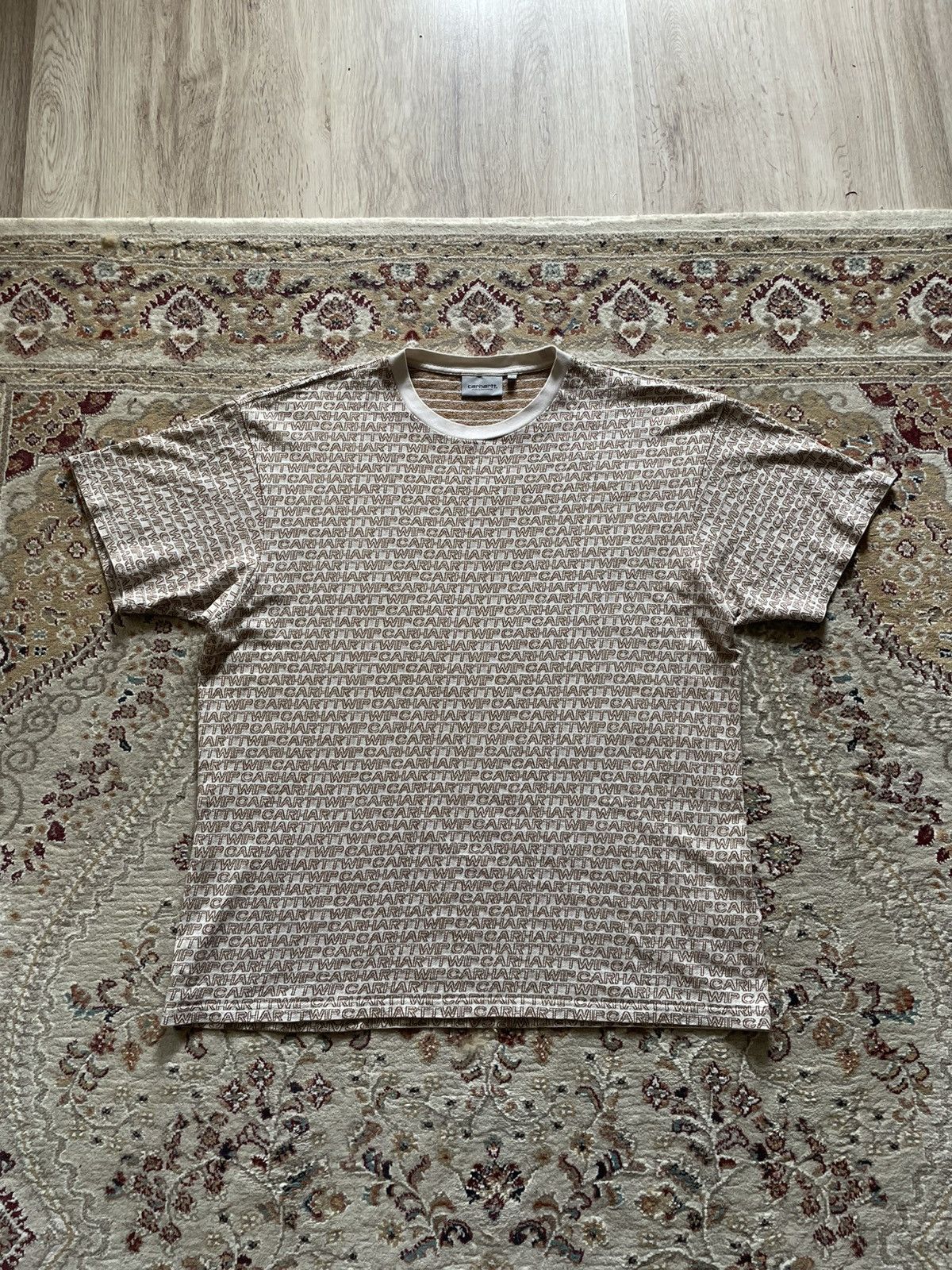 Carhartt Wip Carhartt Wip Monogram T-shirt white/beige towel Stussy Style Size US L / EU 52-54 / 3 - 1 Thumbnail