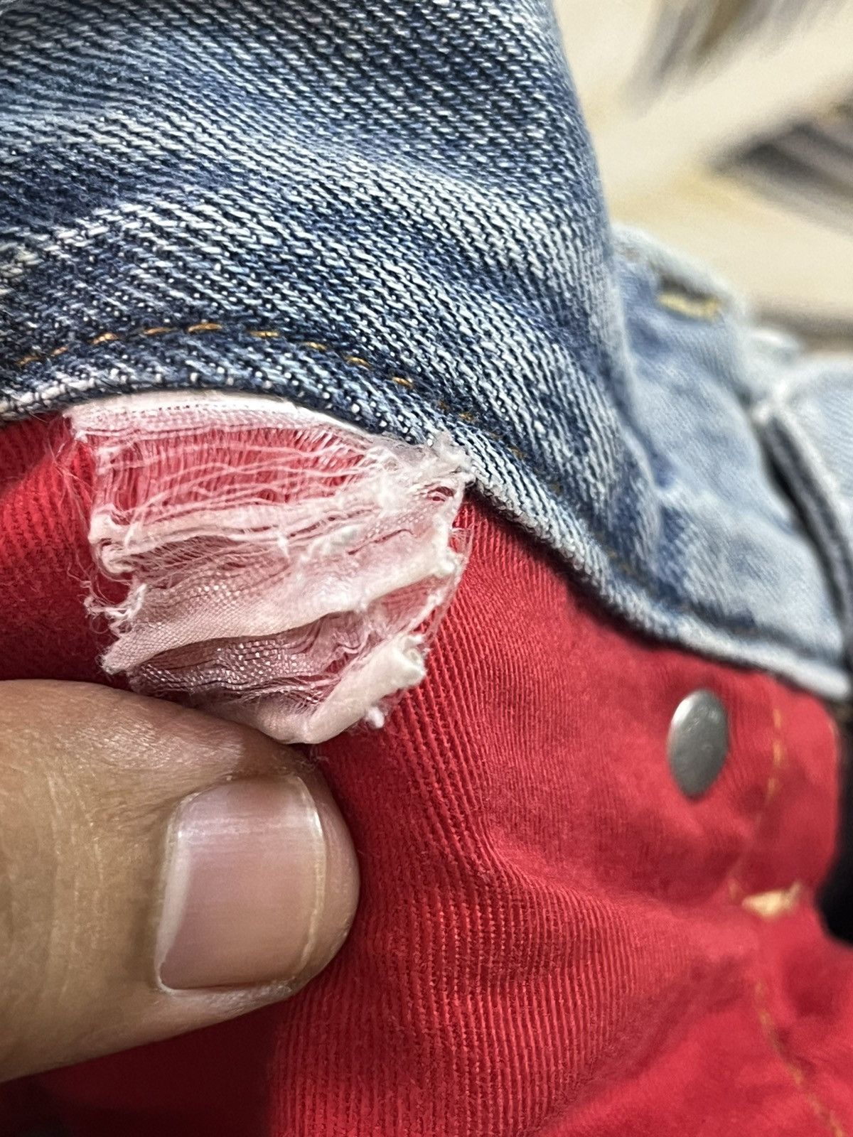 Fashion Victim Vintage Flash Report Extra Rugged Faded Distressed Denim Size US 29 - 10 Thumbnail