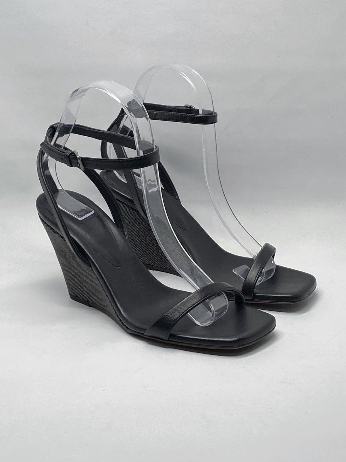 Brunello Cucinelli Brunello Cucinelli Monili Wedge Leather Sandals size 36 Size US 6 / IT 36 - 7 Thumbnail