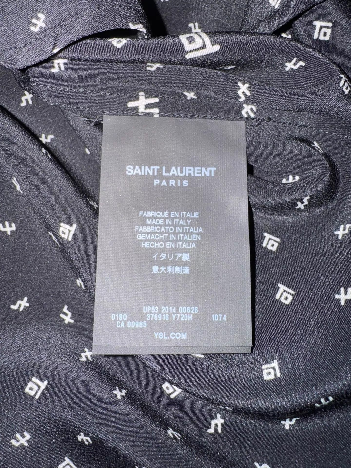 Saint Laurent Paris Saint Laurent SLP Hedi Runway Silk Shirt Men 40 M GD New Size US M / EU 48-50 / 2 - 3 Thumbnail