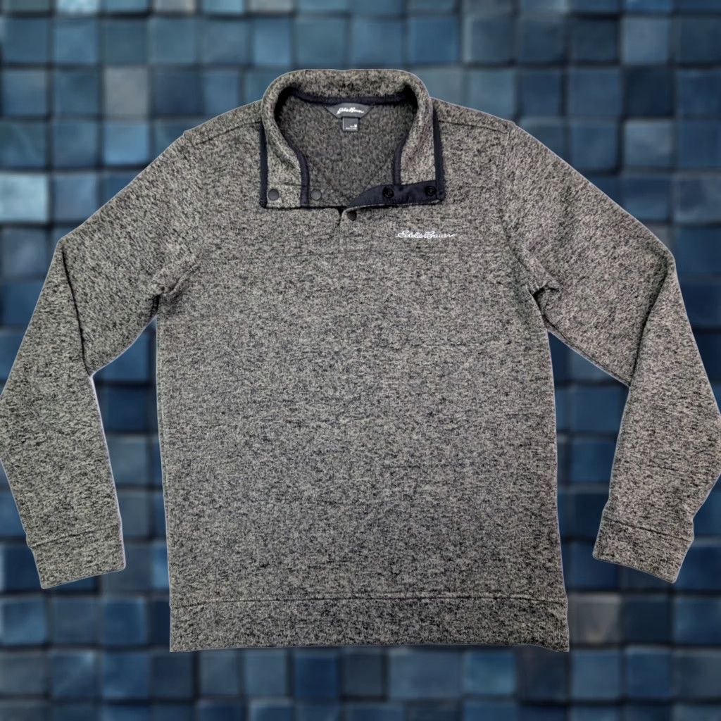 Eddie Bauer Eddie Bauer Sweater Pullover Fleece Men M Gray Outdoor Gear 1/4 Snap Button Size US M / EU 48-50 / 2 - 1 Thumbnail