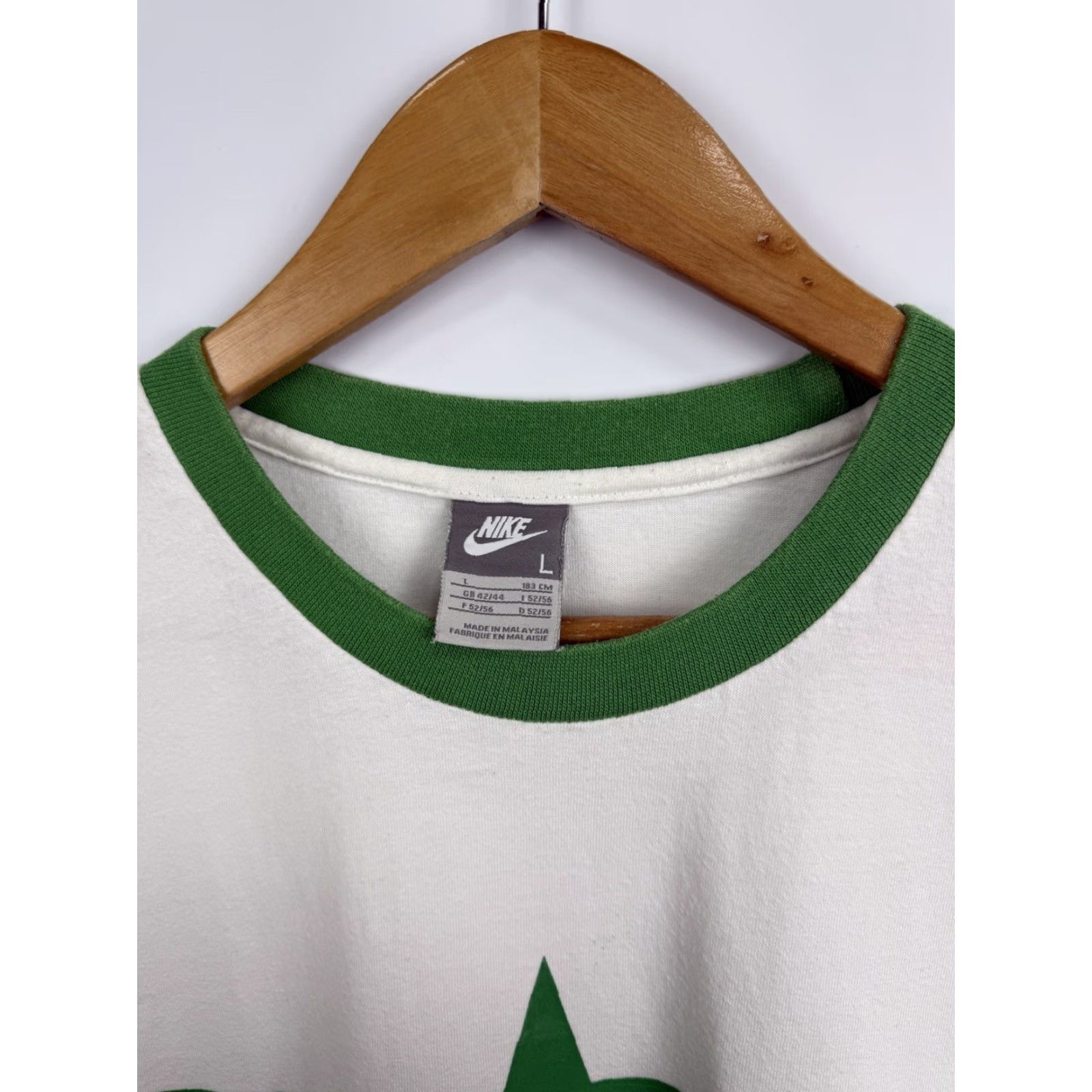 Nike VINTAGE Nike T-Shirt Celtic 1967 Lisbon Rare Retro White L Mens Size US L / EU 52-54 / 3 - 5 Thumbnail