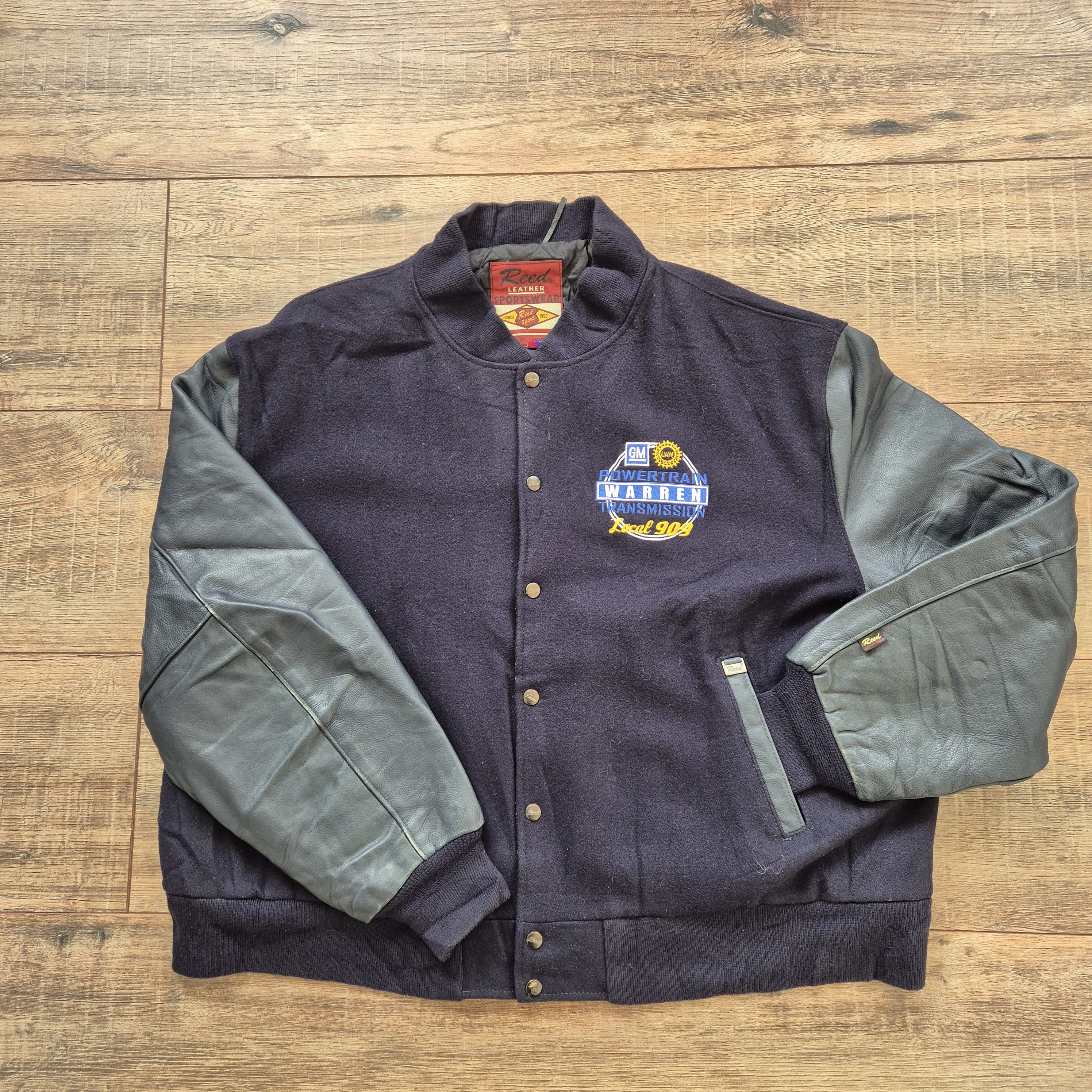Reed Reed Leather Varsity Jacket Wool Leather, Premium Vintage Size US XXL / EU 58 / 5 - 1 Thumbnail