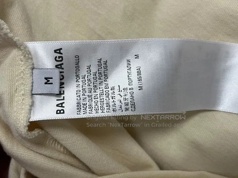Balenciaga Balenciaga Beige BB Logo Short Sleeve Tee. Size US M / EU 48-50 / 2 - 5 Thumbnail
