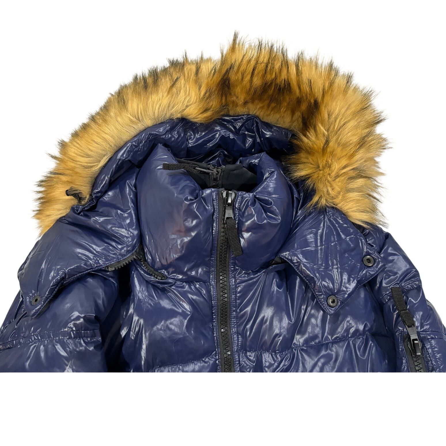 Other *R39 S13 Men's Faux Fur Lined Hoodie Puffer Jacket Navy XL Size US XL / EU 56 / 4 - 4 Thumbnail