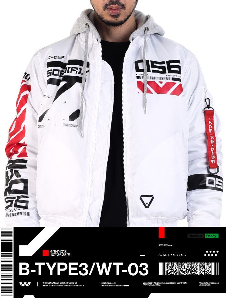 Other Machine56™ First Gen B-TYPE3/WT-03 'WHITE/GREY' M56® Size US M / EU 48-50 / 2 - 5 Thumbnail