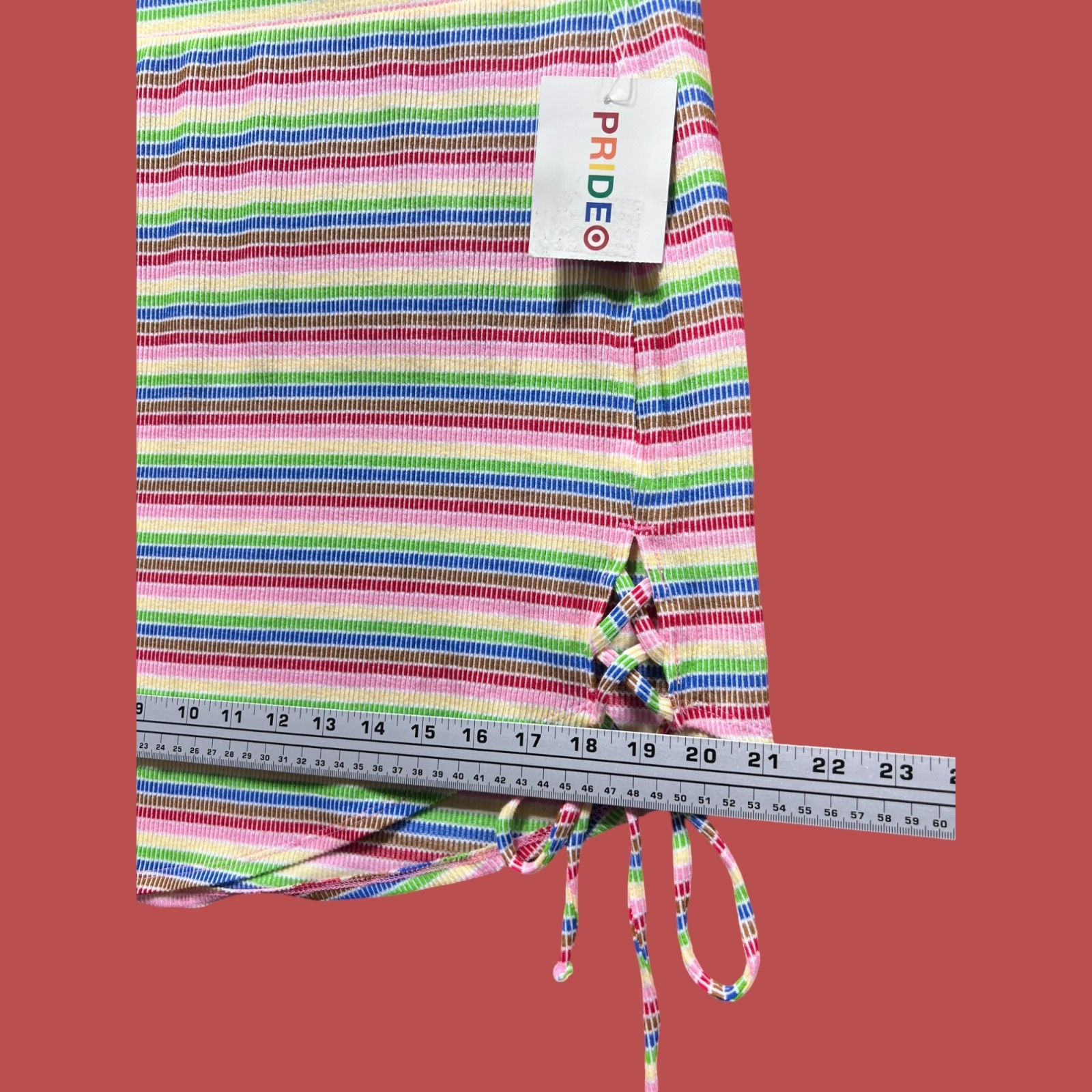 Other Pride - Women's Mid-Rise Mini Asymmetrical Skirt Rainbow Str Size 32" / US 10 / IT 46 - 7 Thumbnail