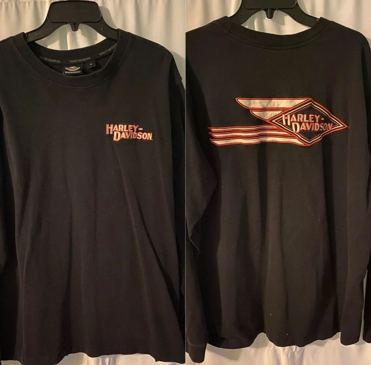 Harley Davidson 90s Harley Davidson Motorcycles Embroidered 2XL Long Sleeve Size US XXL / EU 58 / 5 - 1 Thumbnail