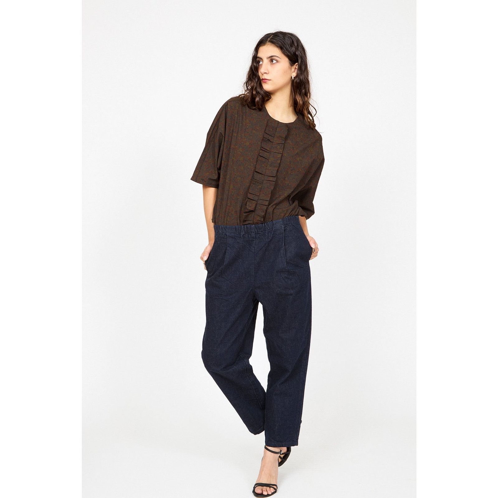Other APUNTOB COTTON LINEN INDIGO PULL ON TROUSERS SZ XS Size 24" / US 00 / IT 34 - 1 Thumbnail