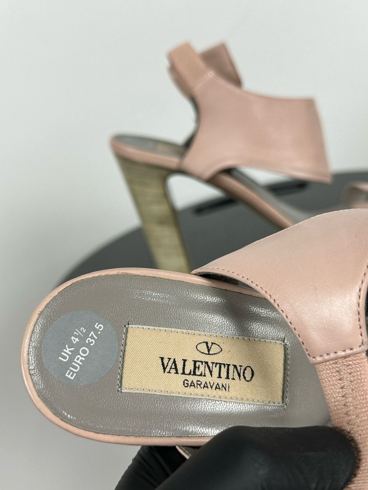 Valentino Valentino Garavani Pink Leather Bow Heel Sandals Platform Size US 7.5 / IT 37.5 - 22 Thumbnail