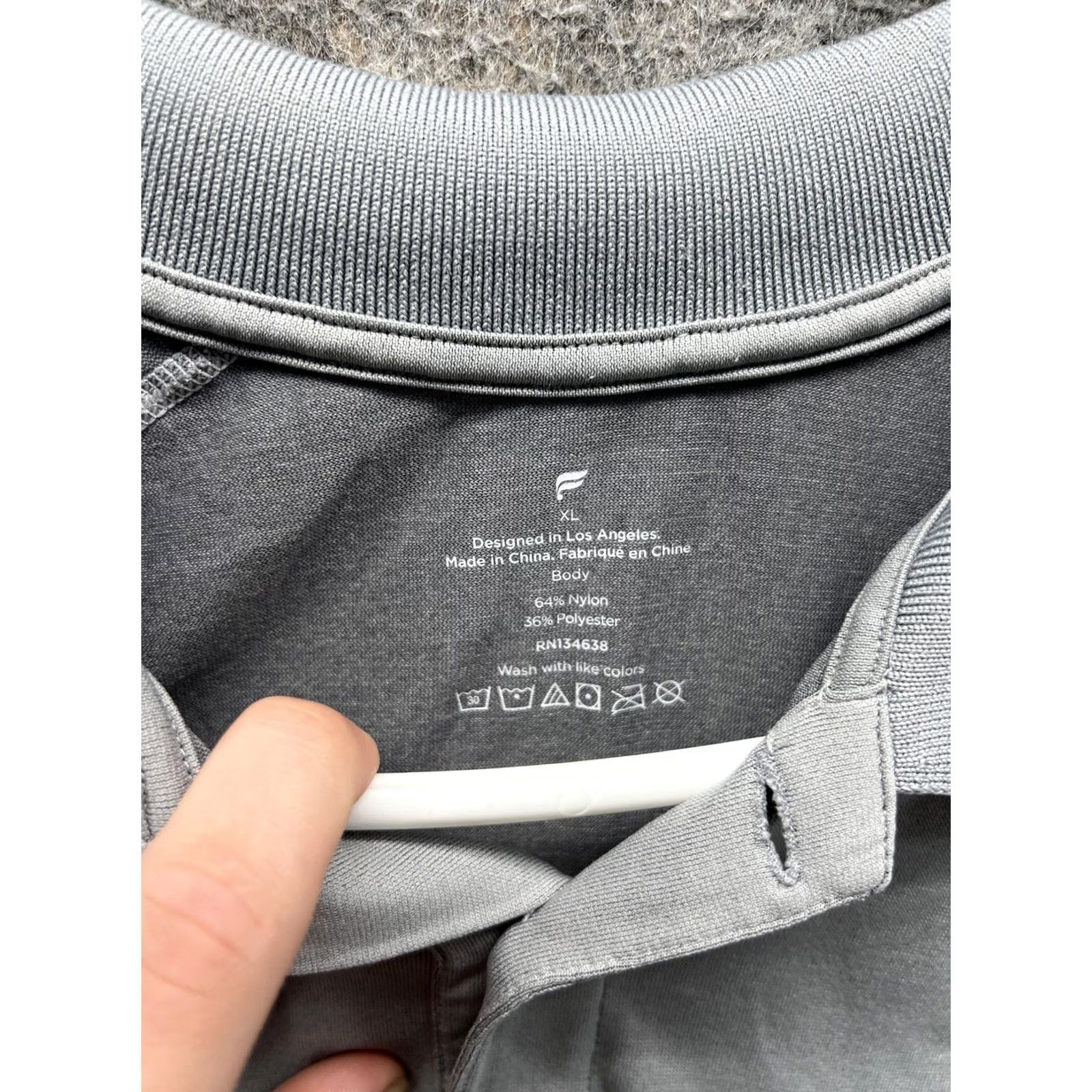 Vintage Fanatics Polo Shirt Mens XL Gray Solid Short Sleeve Lightweight Moisture Wicking Golf Polo Shirt Mens XL Gray Solid Cotton? Nylon-Polyester Knit Size US XL / EU 56 / 4 - 4 Thumbnail