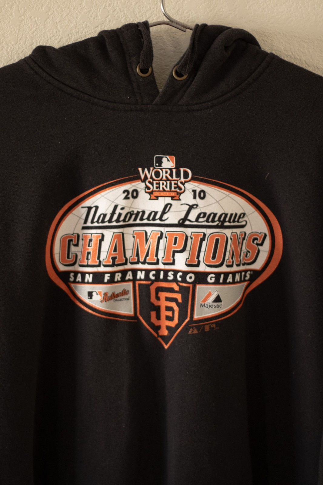 Majestic × Vintage Vintage 2010 Giants World Series Hoodie Size US XXL / EU 58 / 5 - 2 Thumbnail