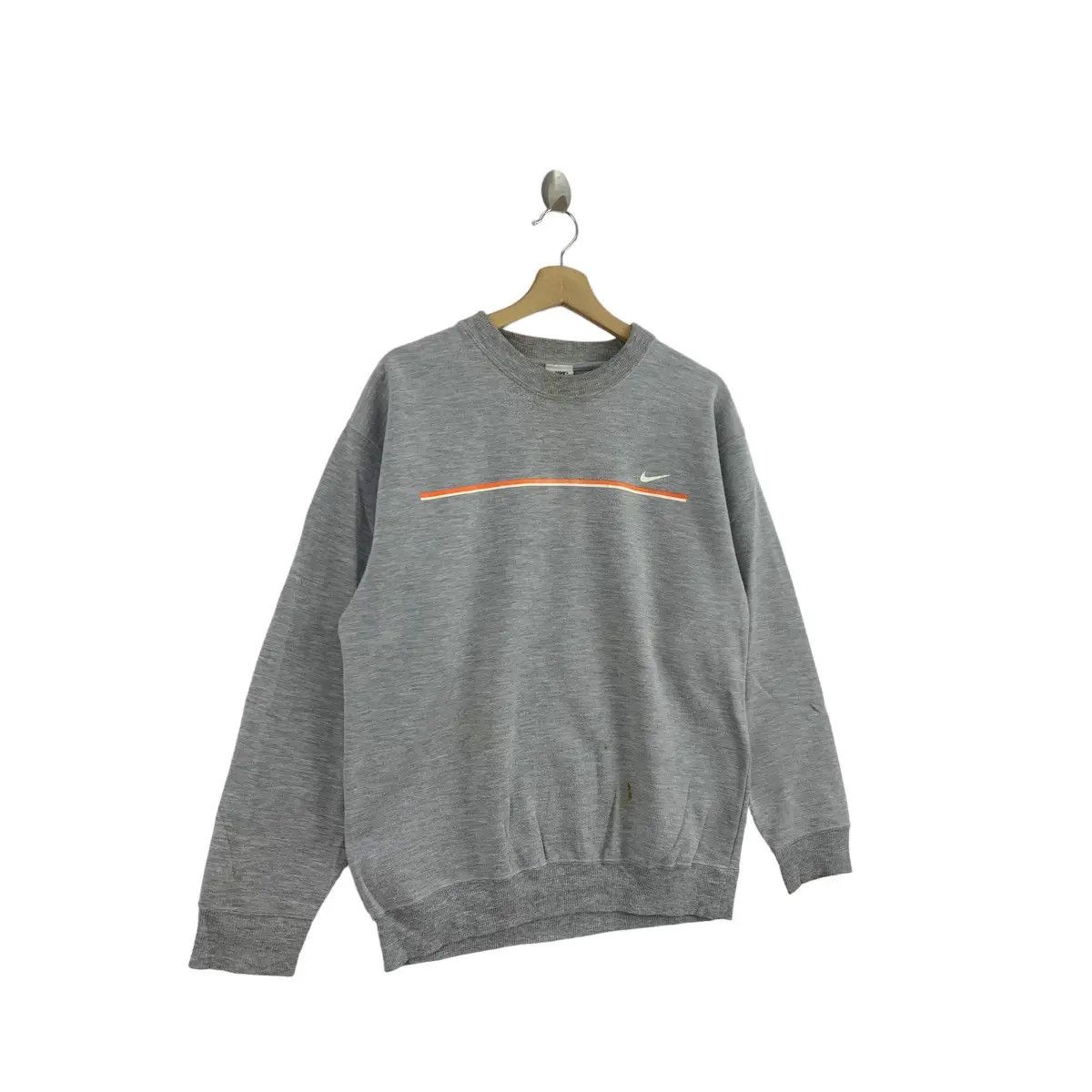Nike Vintage 90’ NIKE SIDE LOGO Gray Crewneck Pullover Sweatshirt Size US M / EU 48-50 / 2 - 2 Thumbnail