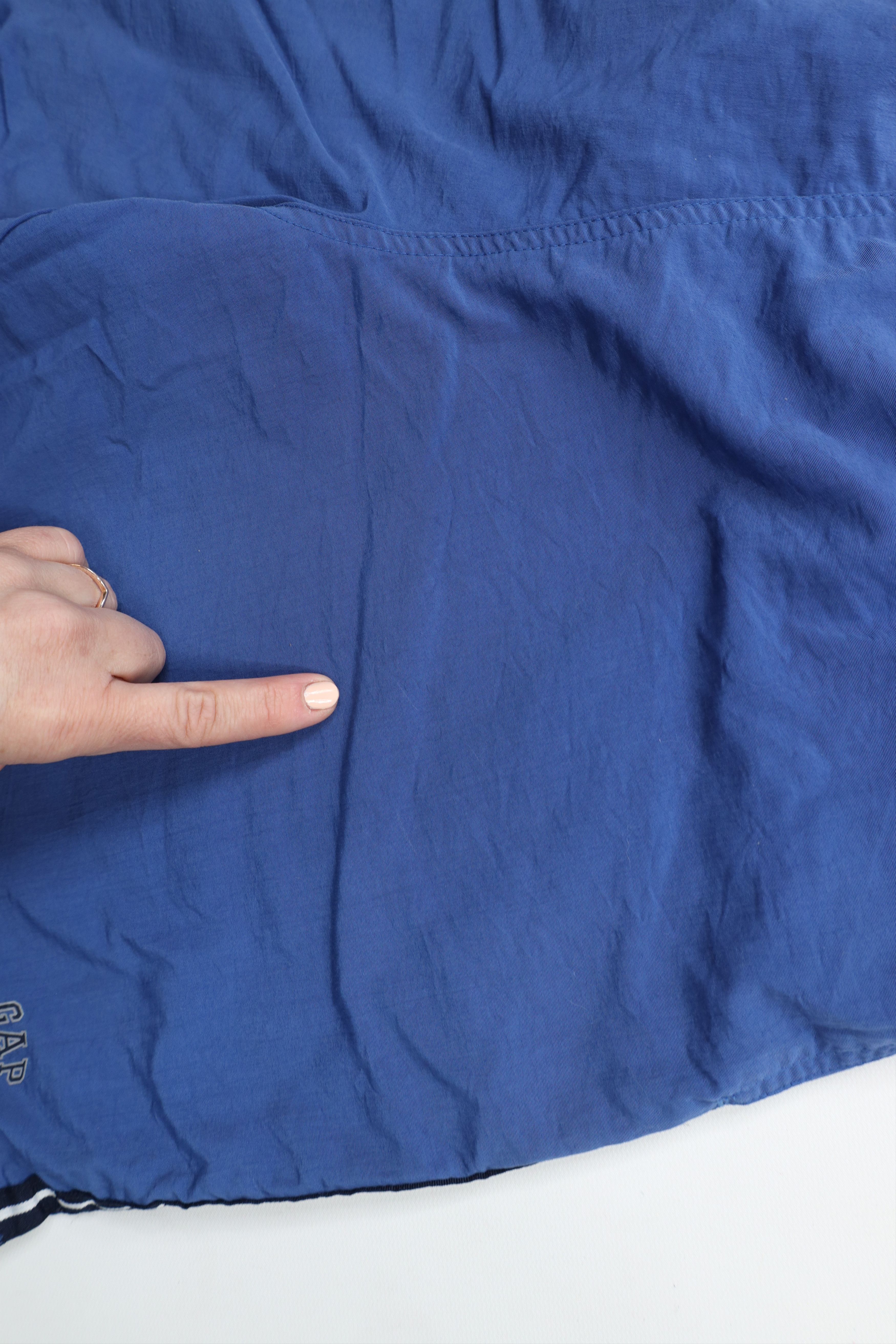 Gap × Vintage Vintage Y2K 2002 Gap Block Letter Striped Lined Shorts Blue Size US 32 / EU 48 - 11 Thumbnail