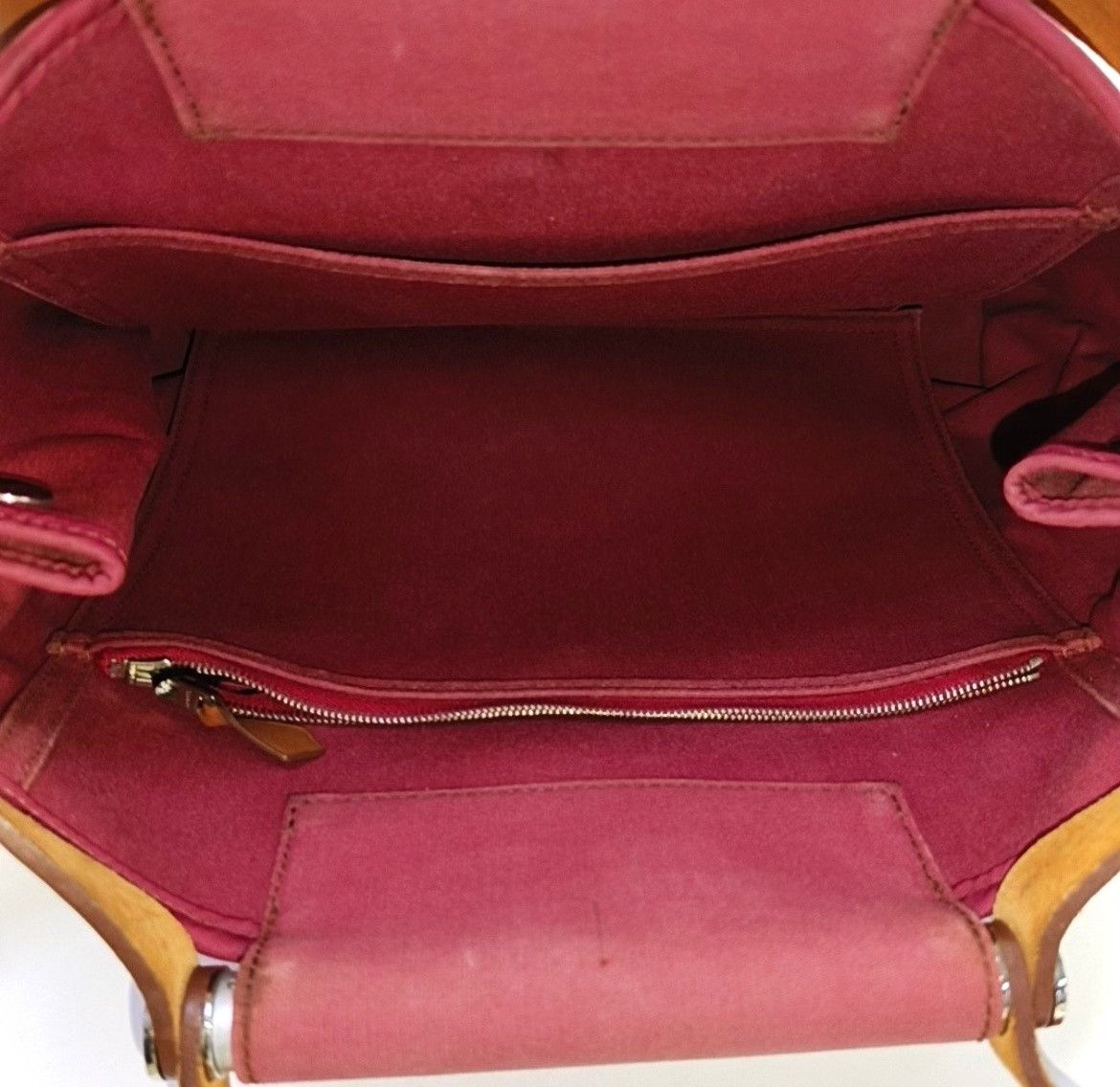 Hermes Hermes Cabag Red Canvas Tote Bag Size ONE SIZE - 7 Thumbnail