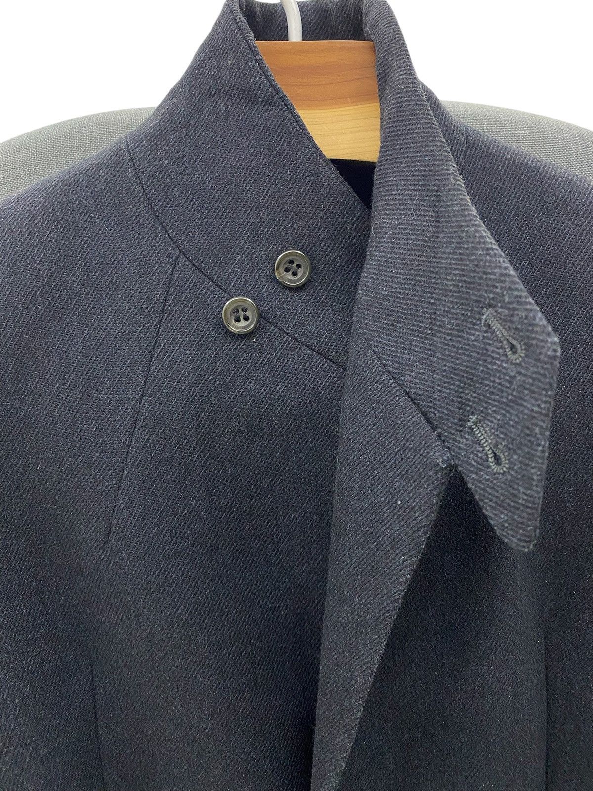 Yohji Yamamoto Vtg Yohji Yamamoto AW95 black gabardine long coat Size S / US 4 / IT 40 - 8 Thumbnail