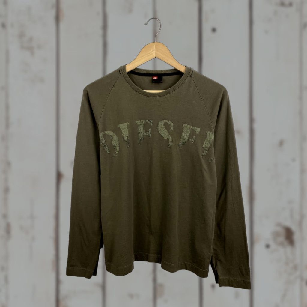 Diesel Vintage Diesel Japan Style Rare Retro Long Sleeve Hype Khaki M T-Shirt Mens 90s Diesel Long Sleeve Khaki Vintage 90s Mens Diesel Shirt Size US M / EU 48-50 / 2 - 1 Thumbnail
