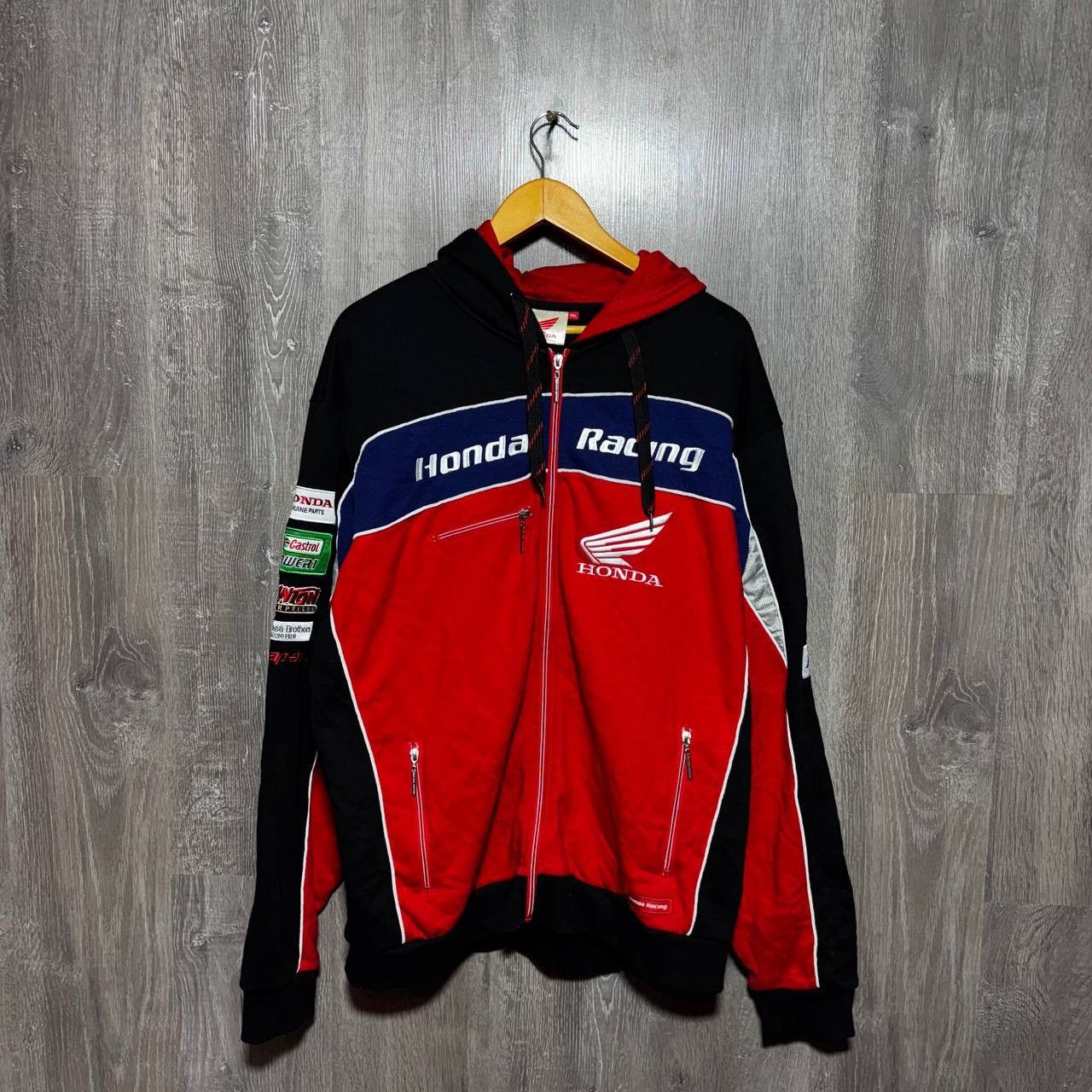 Honda Vintage Honda F1 Racing Zip Hoodie Jacket Rare Jacket Size US XL / EU 56 / 4 - 1 Thumbnail