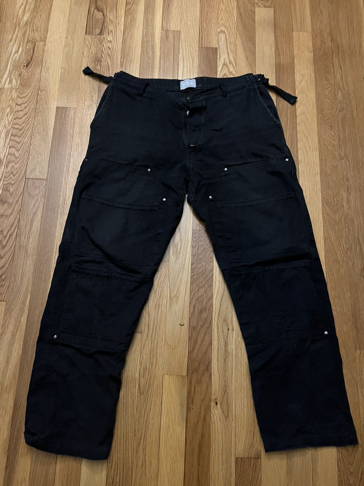 Japanese Brand Kraftwork Aint Eazy Double Knee Multipocket Pants Size US 34 / EU 50 - 1 Thumbnail