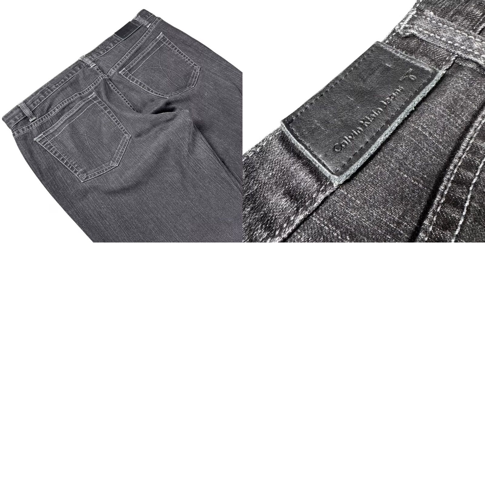 Calvin Klein Calvin Klein Bootcut Jeans Womens 14 Lowrise Black Charcoal Wash Jeans Grunge 90s Y2K Size 36" / US 14 / IT 50 - 9 Thumbnail
