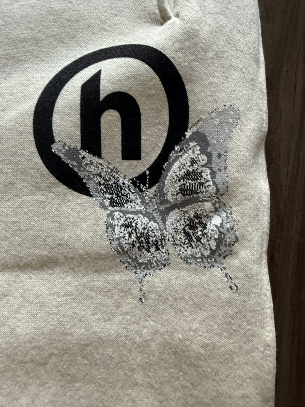 HIDDEN × Needles Hidden x Needles Butterfly Logo Sweatpants Oatmeal Beige L Size US 36 / EU 52 - 2 Thumbnail